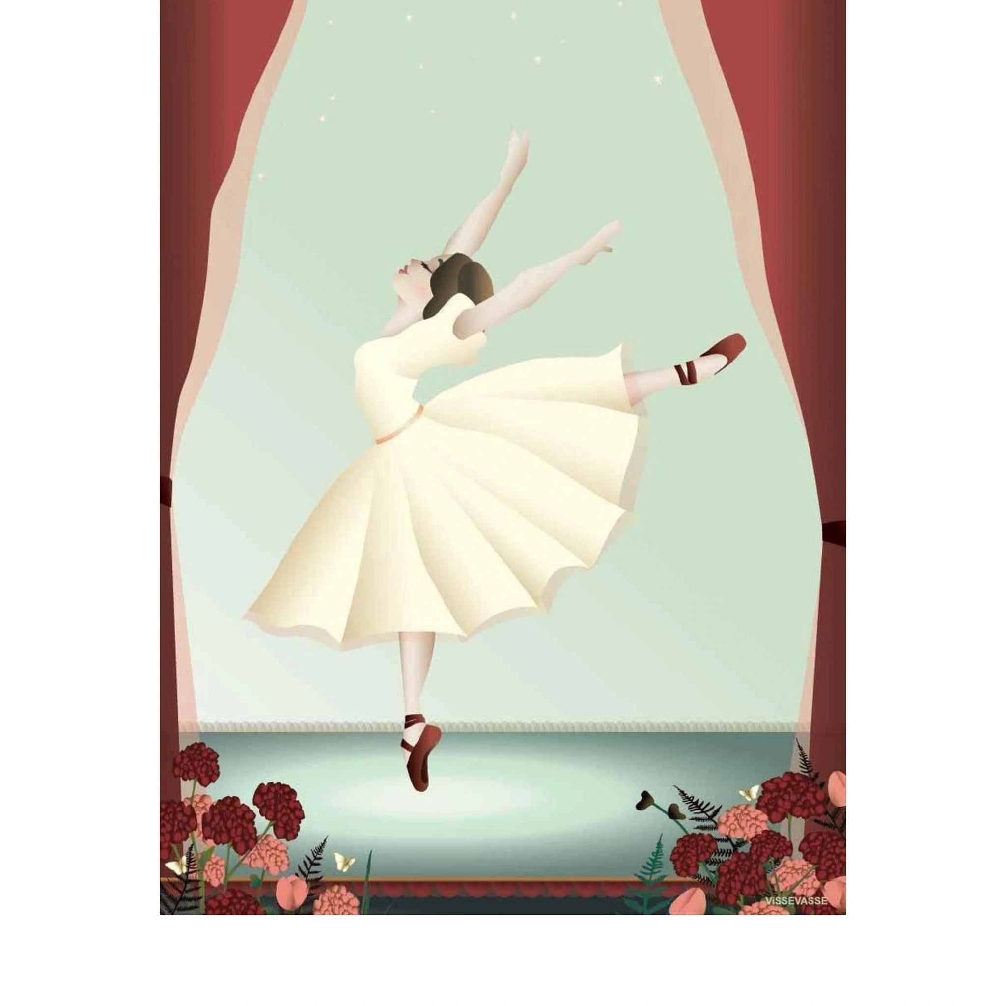 Vissevasse Ballerina Poster, 30 X40 Cm