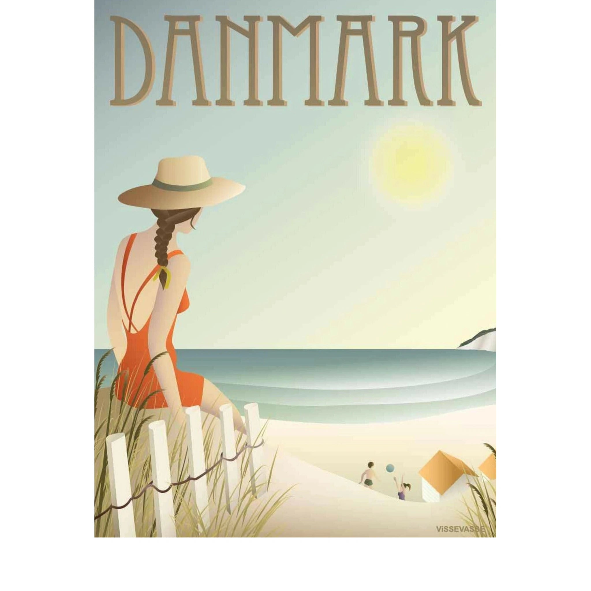 Vissevasse Denmark Beach Poster, 30 X40 Cm