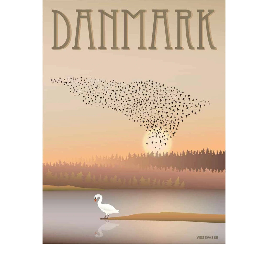 Vissevasse Denmark Black Sun Poster, 50 X70 Cm