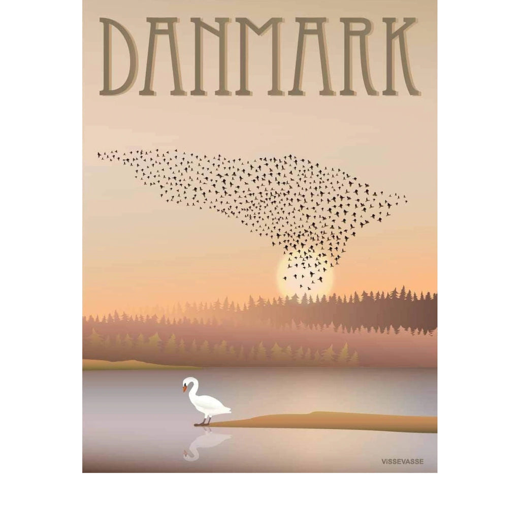Vissevasse Denmark Black Sun Poster, 15 X21 Cm