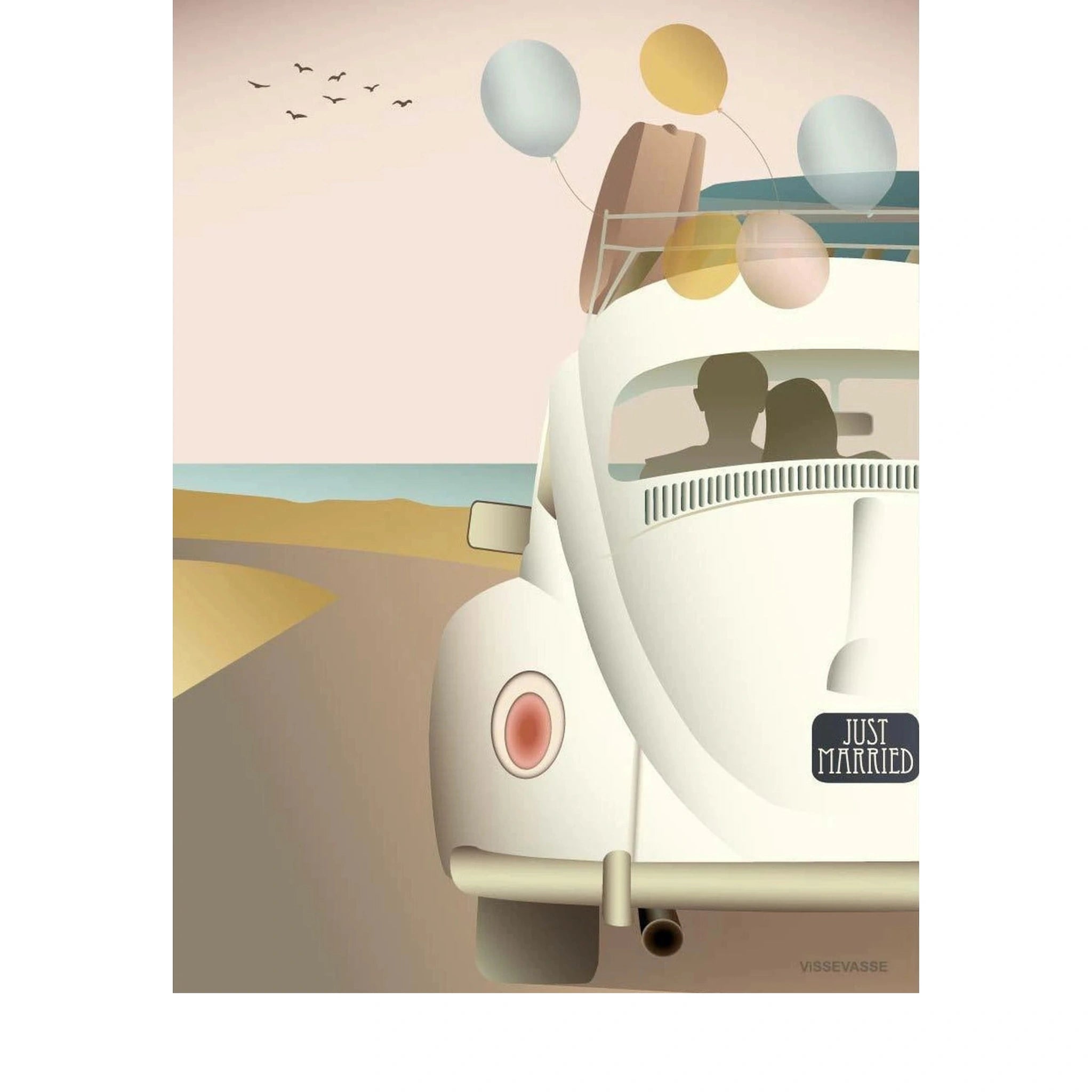 Vissevasse Just Married Card, A7