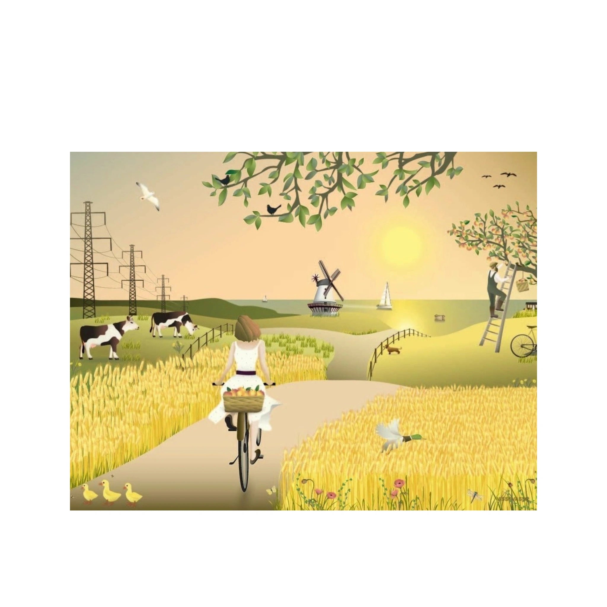 Vissevasse A Fine Day Poster, 50 X70 Cm