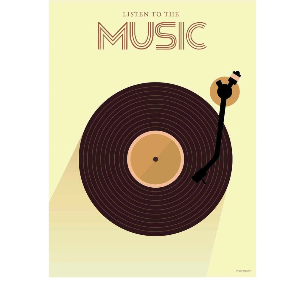Vissevasse Listen To The Music Poster, 50 X70 Cm