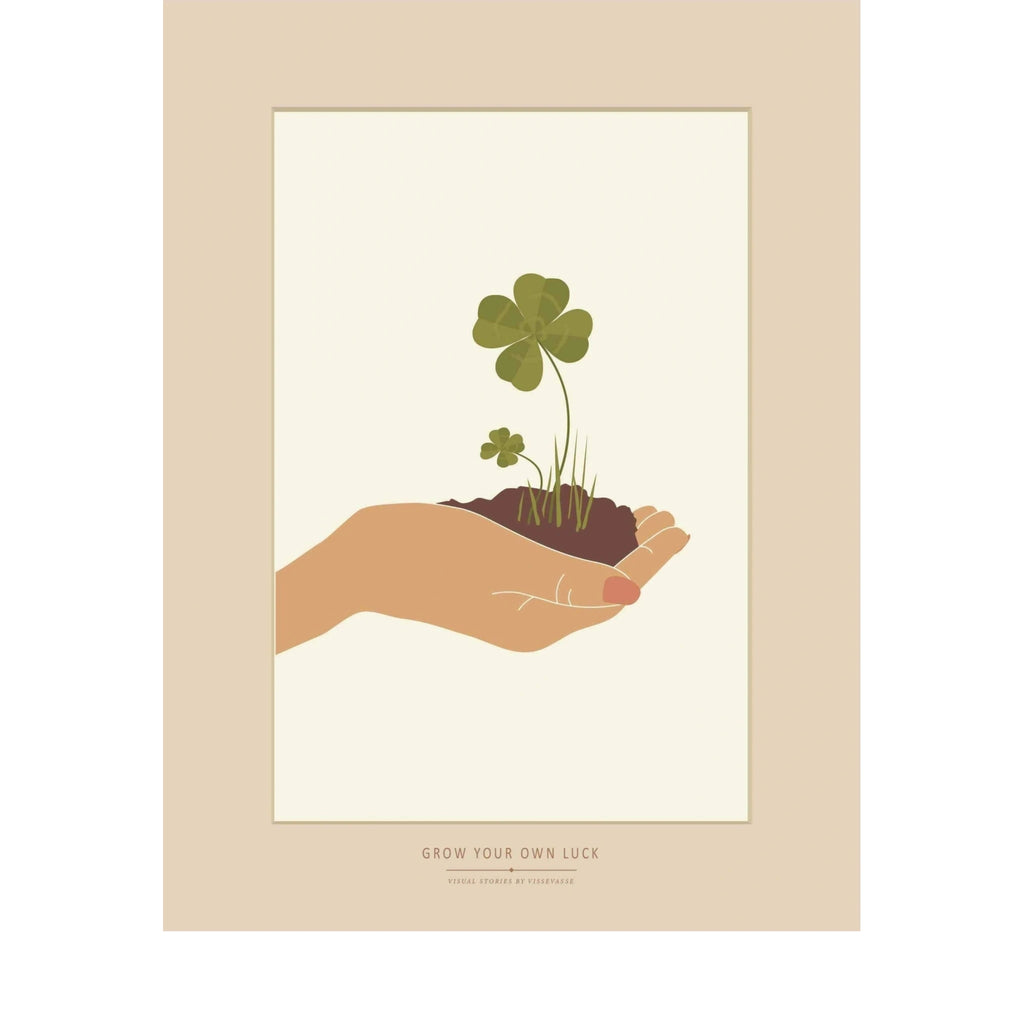 Vissevasse Grow Your Own Luck Poster, 30 X40 Cm