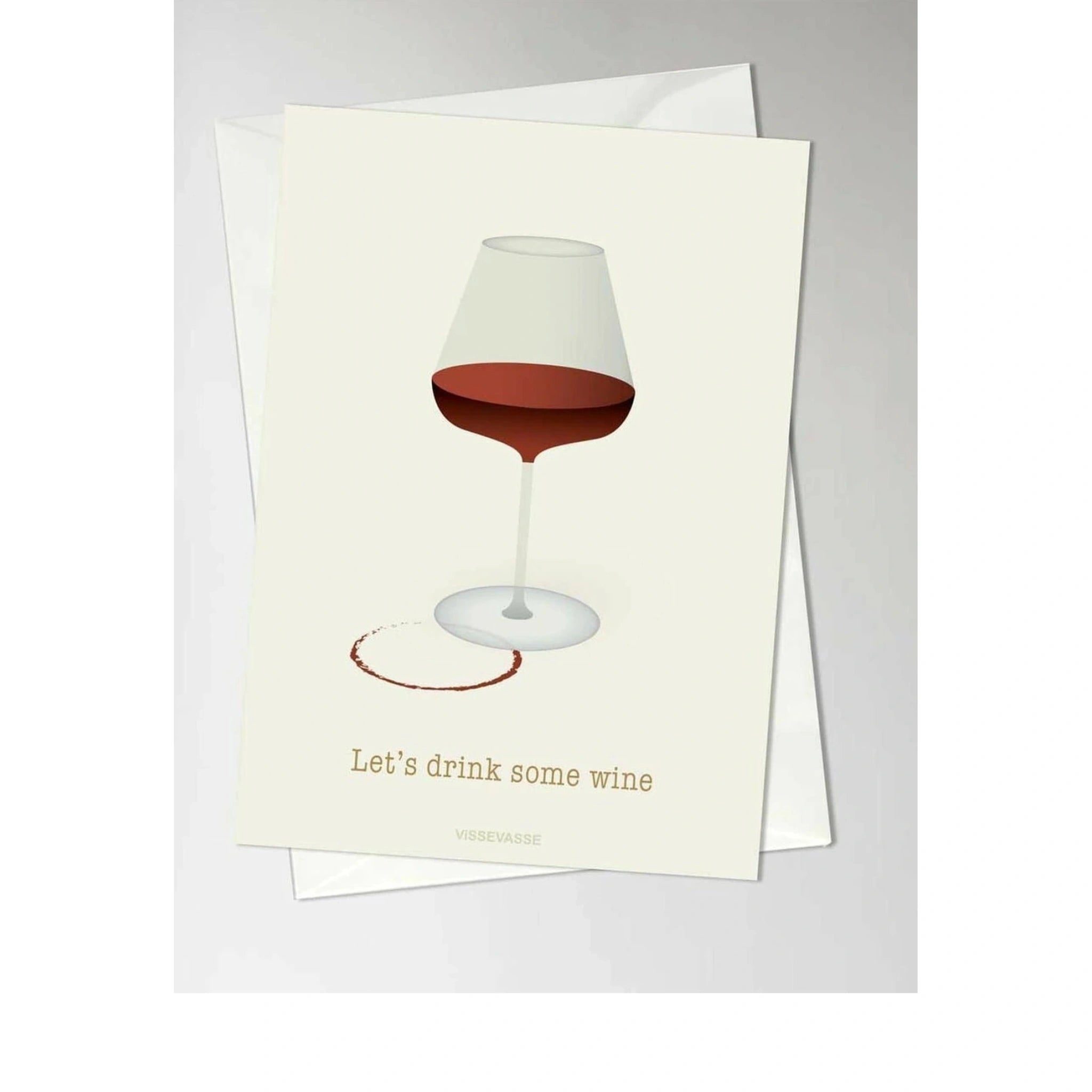 Vissevasse Let's Drink Some Wine Greeting Card