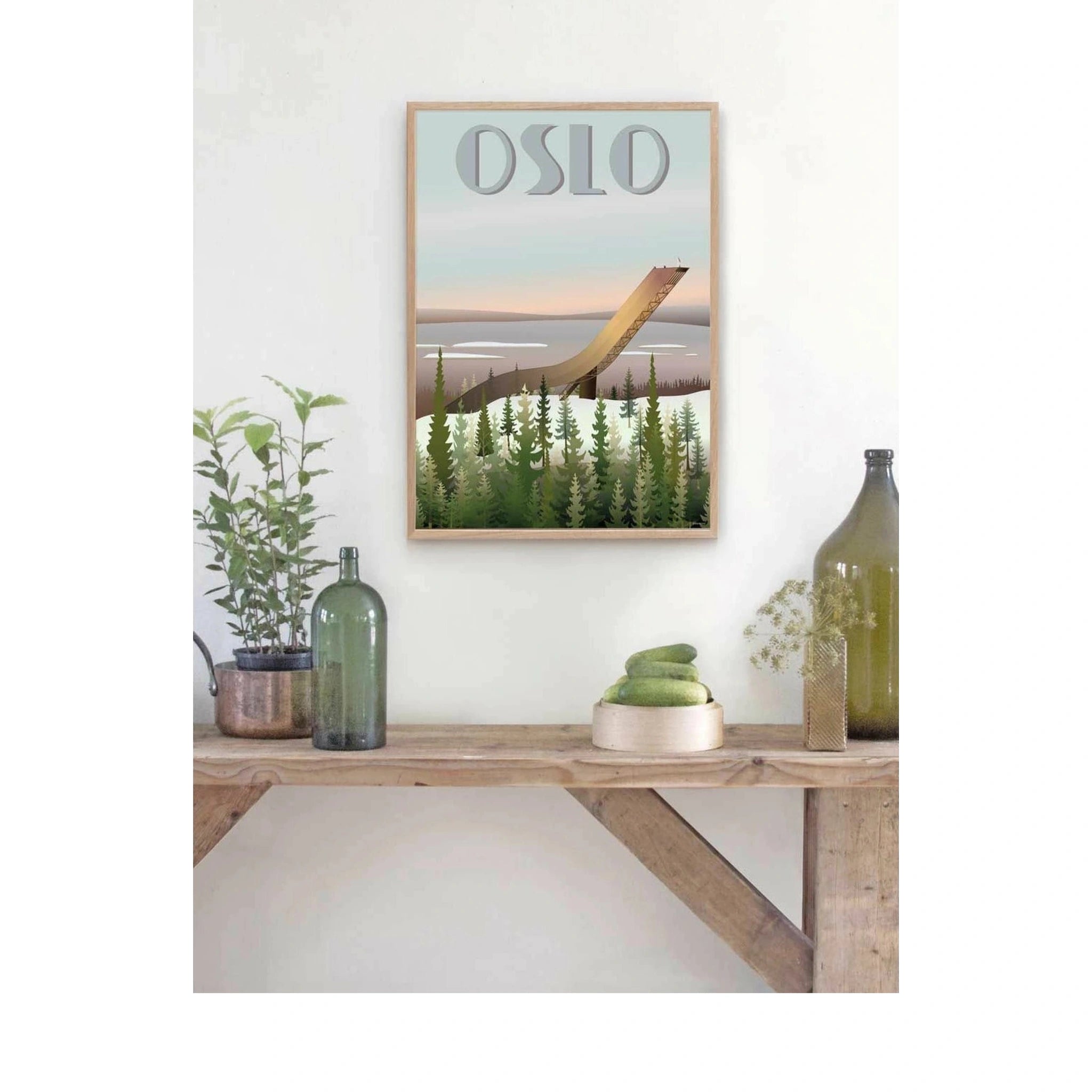 Vissevasse Oslo 'Holmenkollbakken' Poster, 15x21 Cm