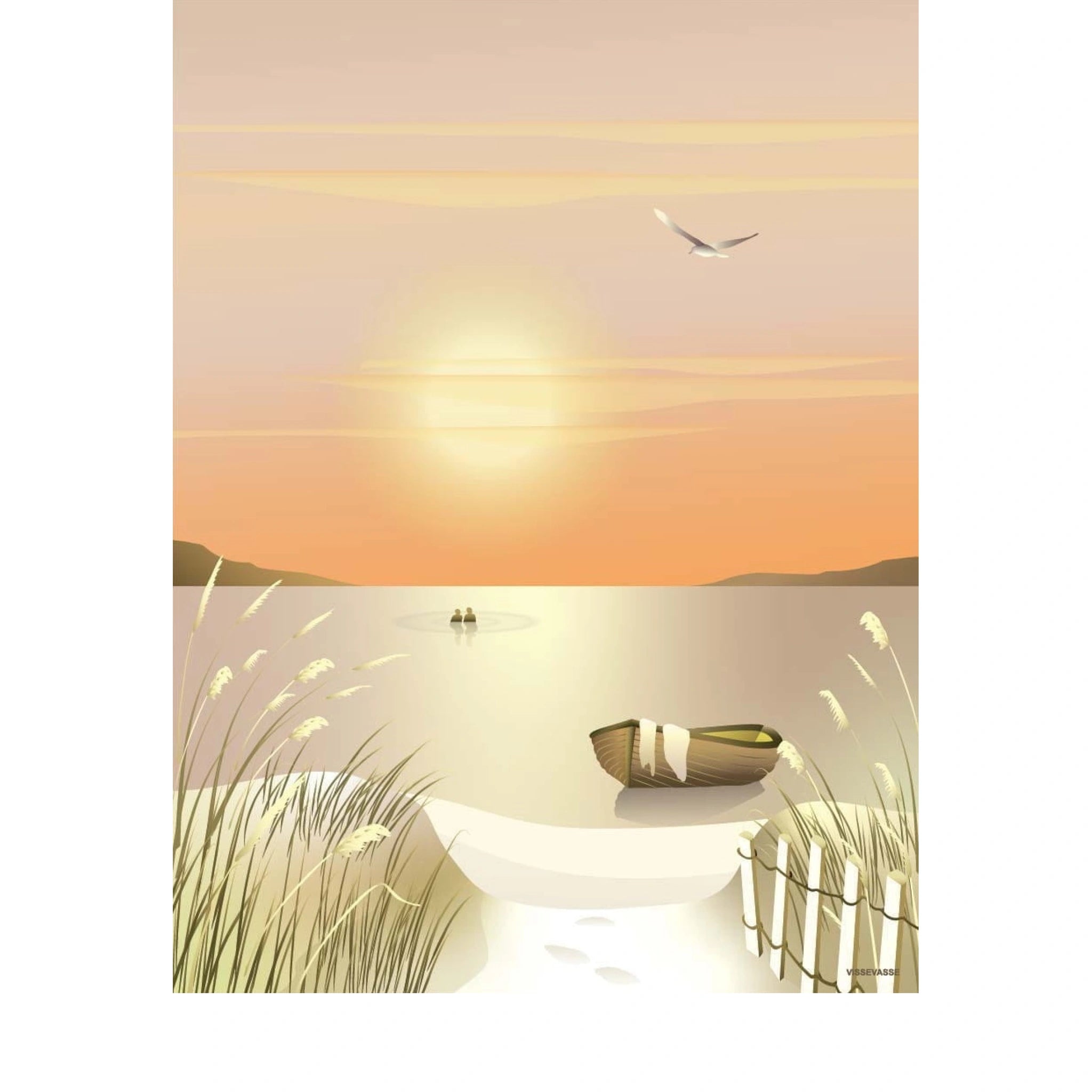 Vissevasse Dunes Poster, 30x40 Cm