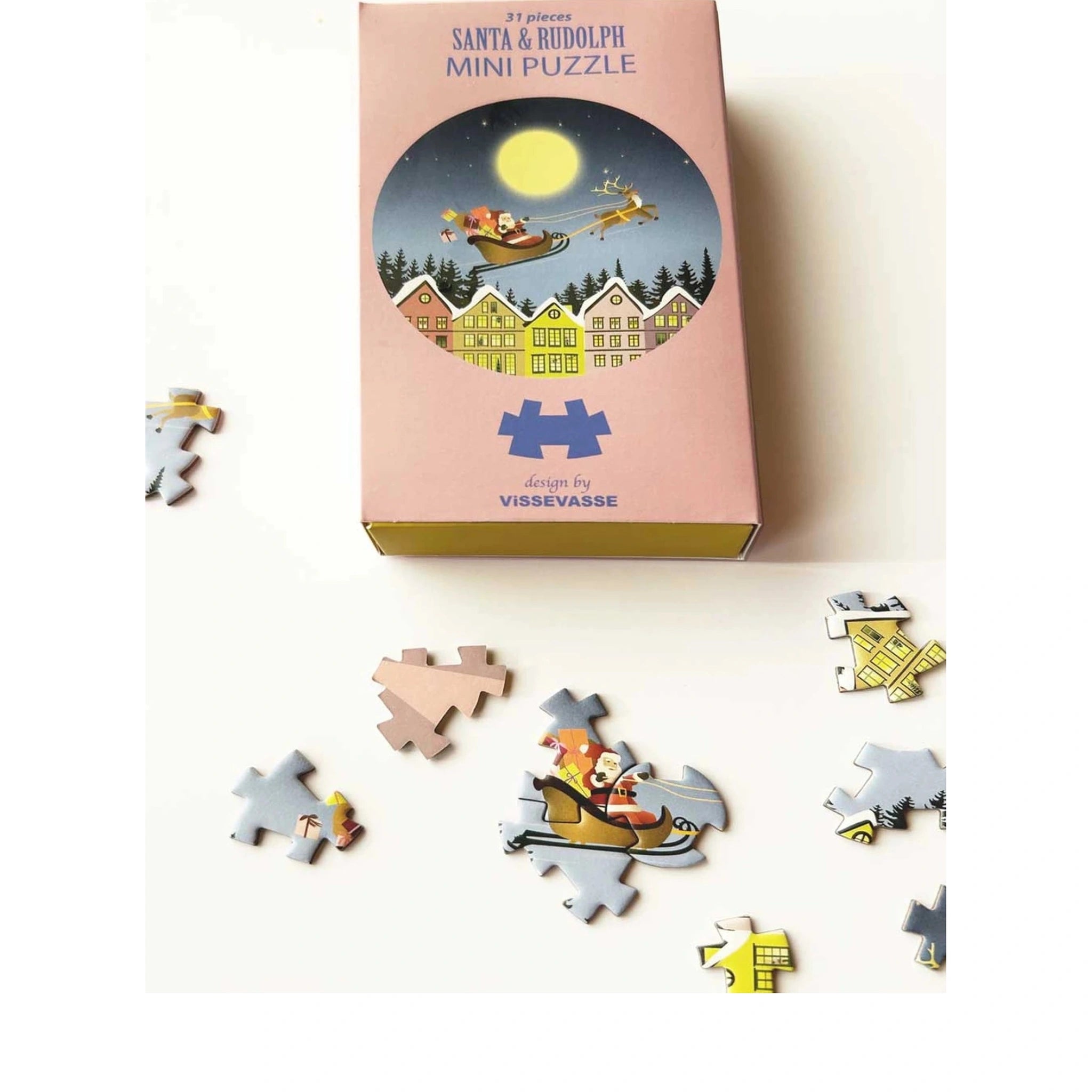 Vissevasse Santa & Rudolph Mini Puzzle