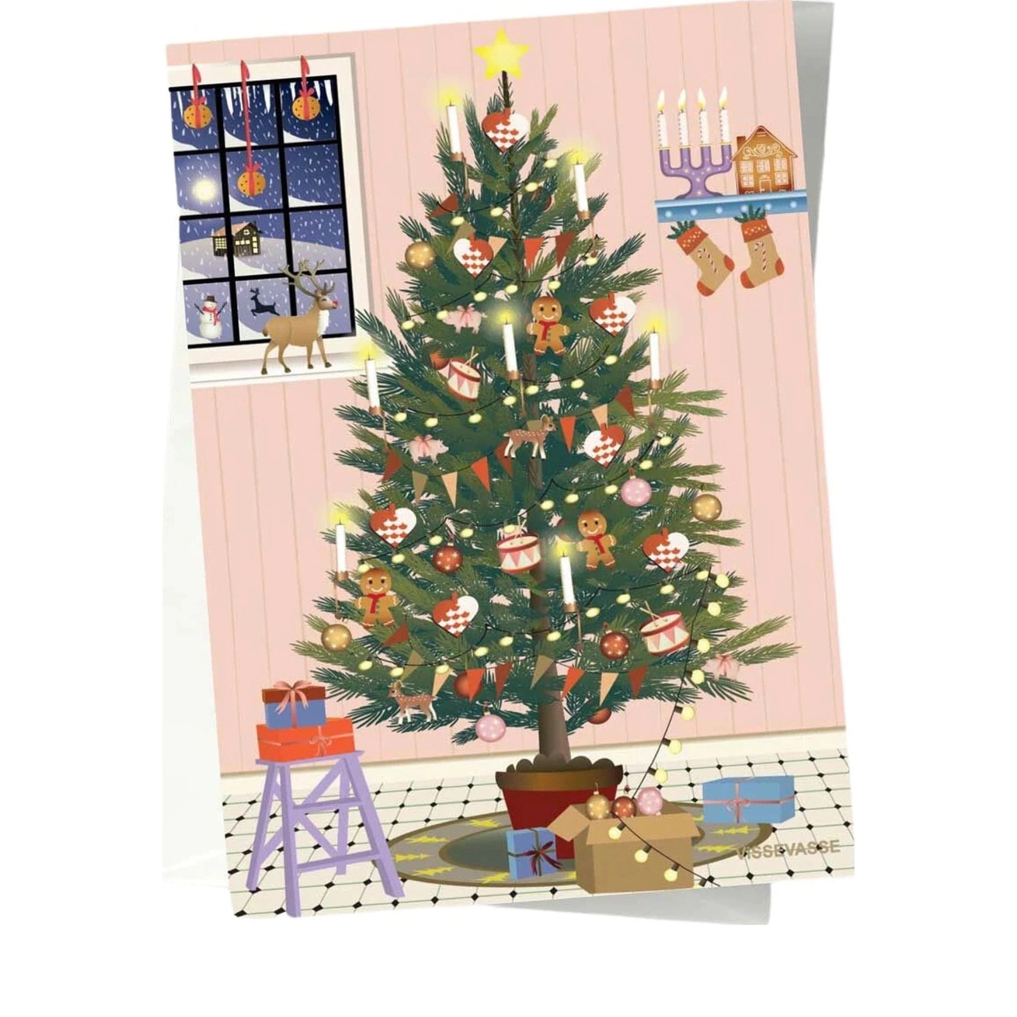 Vissevasse Glowing Christmas Tree Greeting Card, A6