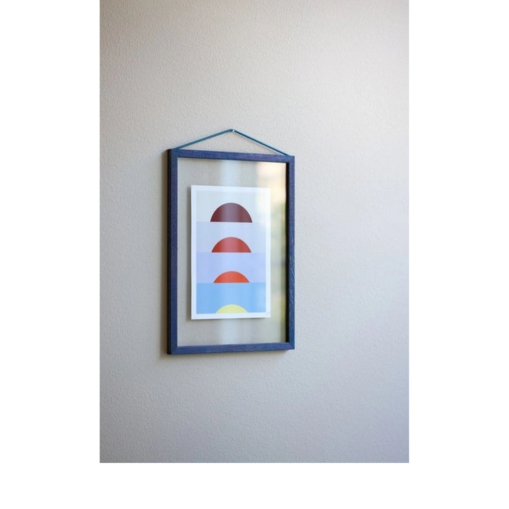 Moebe A5 Blue Satined Frame: Stylish Birch Wood Design & Versatile Display