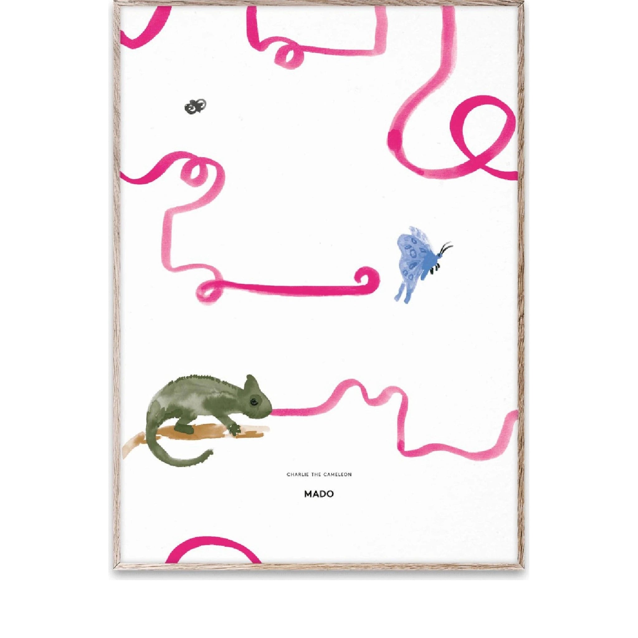 Paper Collective Charlie The Chameleon Poster, 50x70 Cm