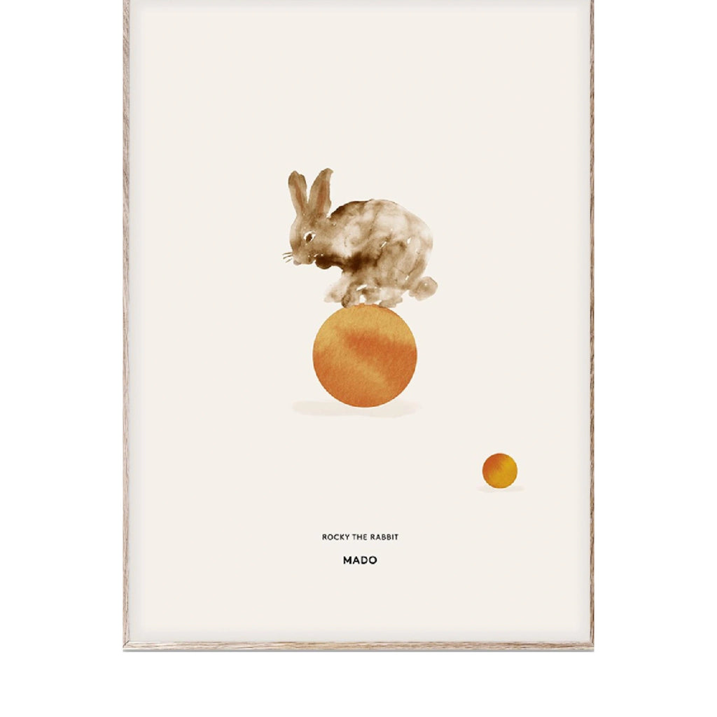 Paper Collective Rocky The Rabbit Poster, 50x70 Cm