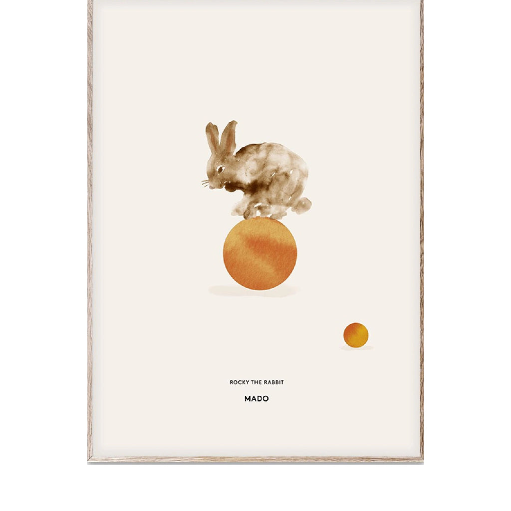 Paper Collective Rocky The Rabbit Poster, 50x70 Cm