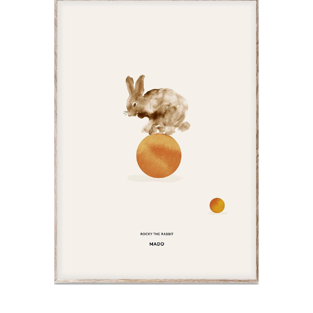 Paper Collective Rocky The Rabbit Poster, 50x70 Cm