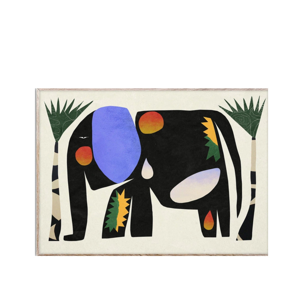 Paper Collective An Elephant That Never Forgets Poster, 50 X70 Cm