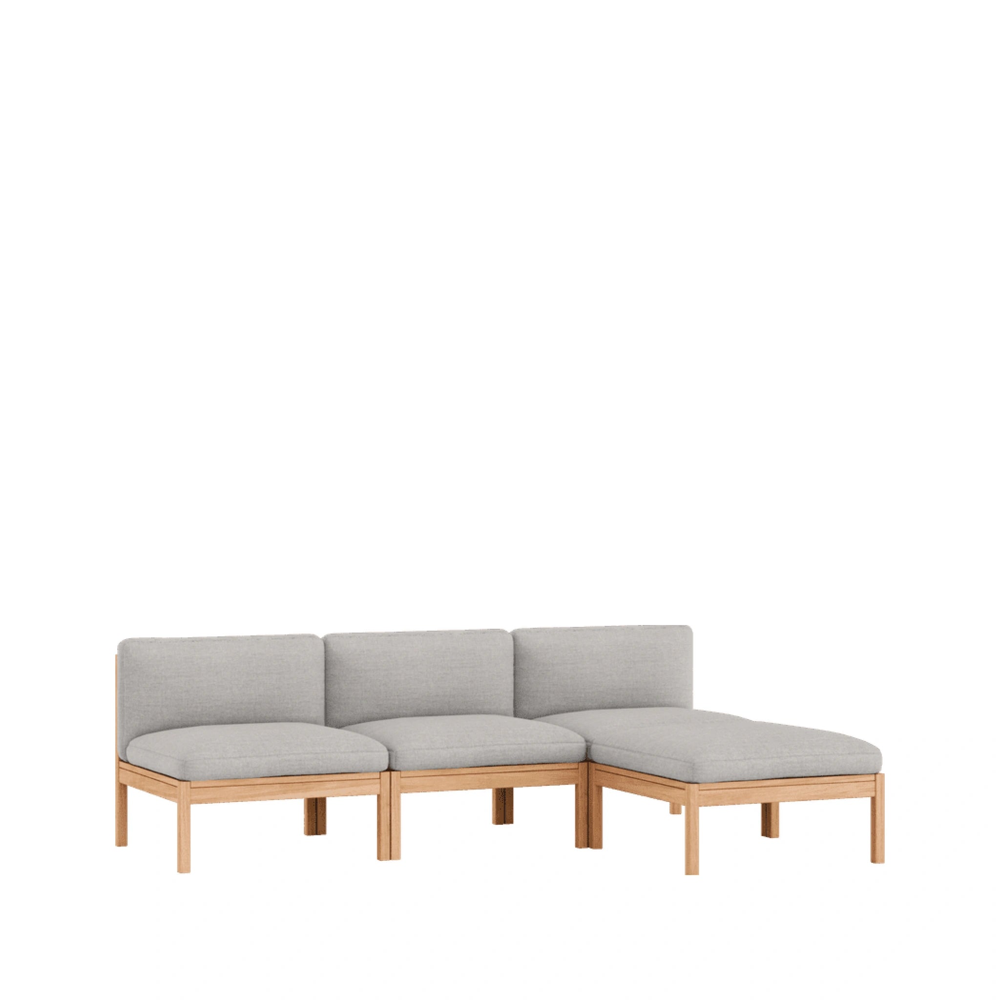 Moebe Modular Sofa Set, 3 Seater Sofa With Chaise Longue, Autumn 101 (fsc Mix Credit)