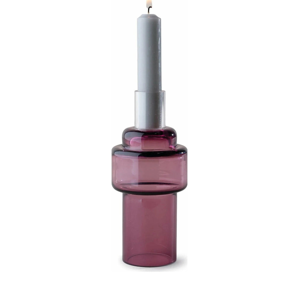 Ro Collection No. 55 Glass Candlestick, Heather