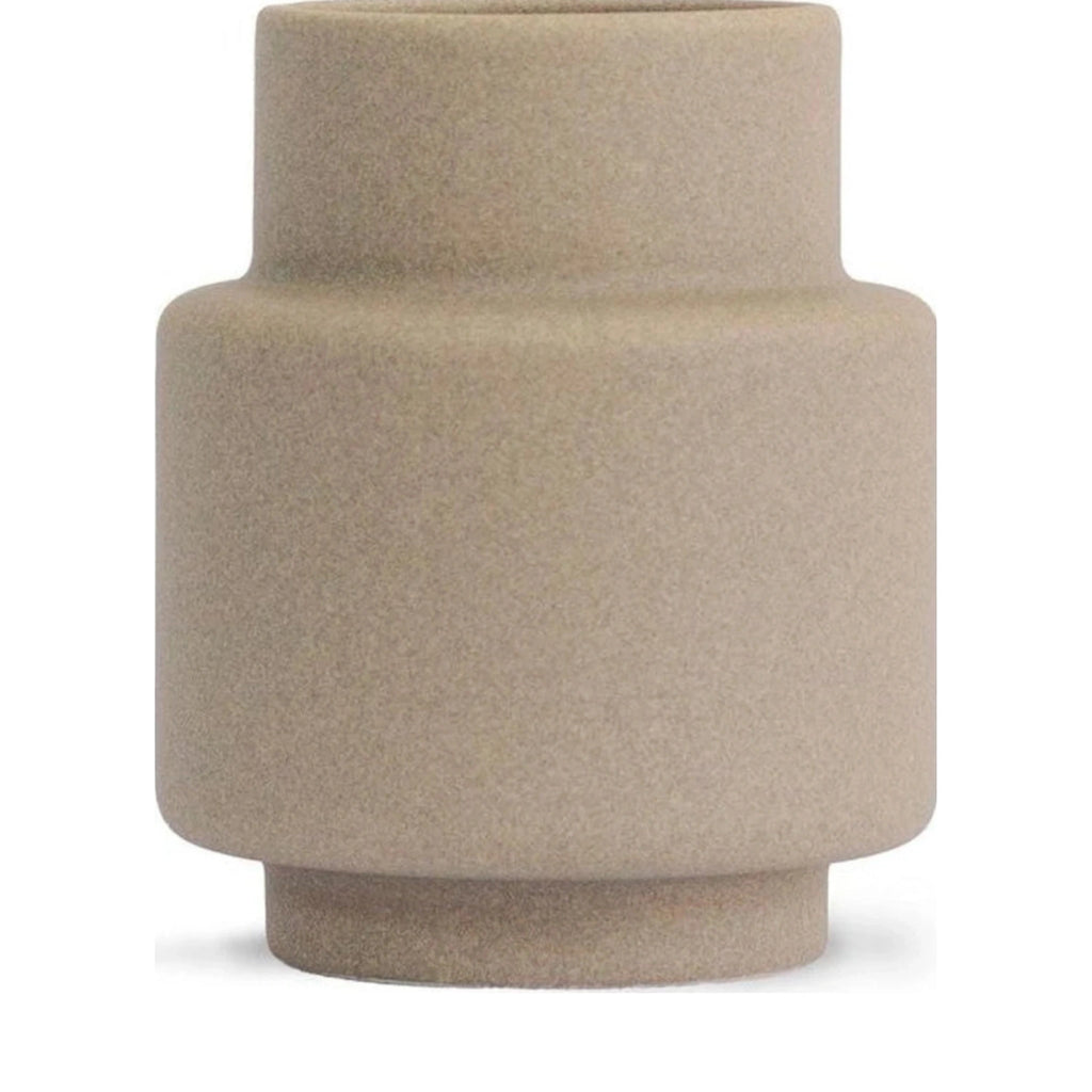 Ro Collection Hurricane Ceramic Vase Medium, Light Stone