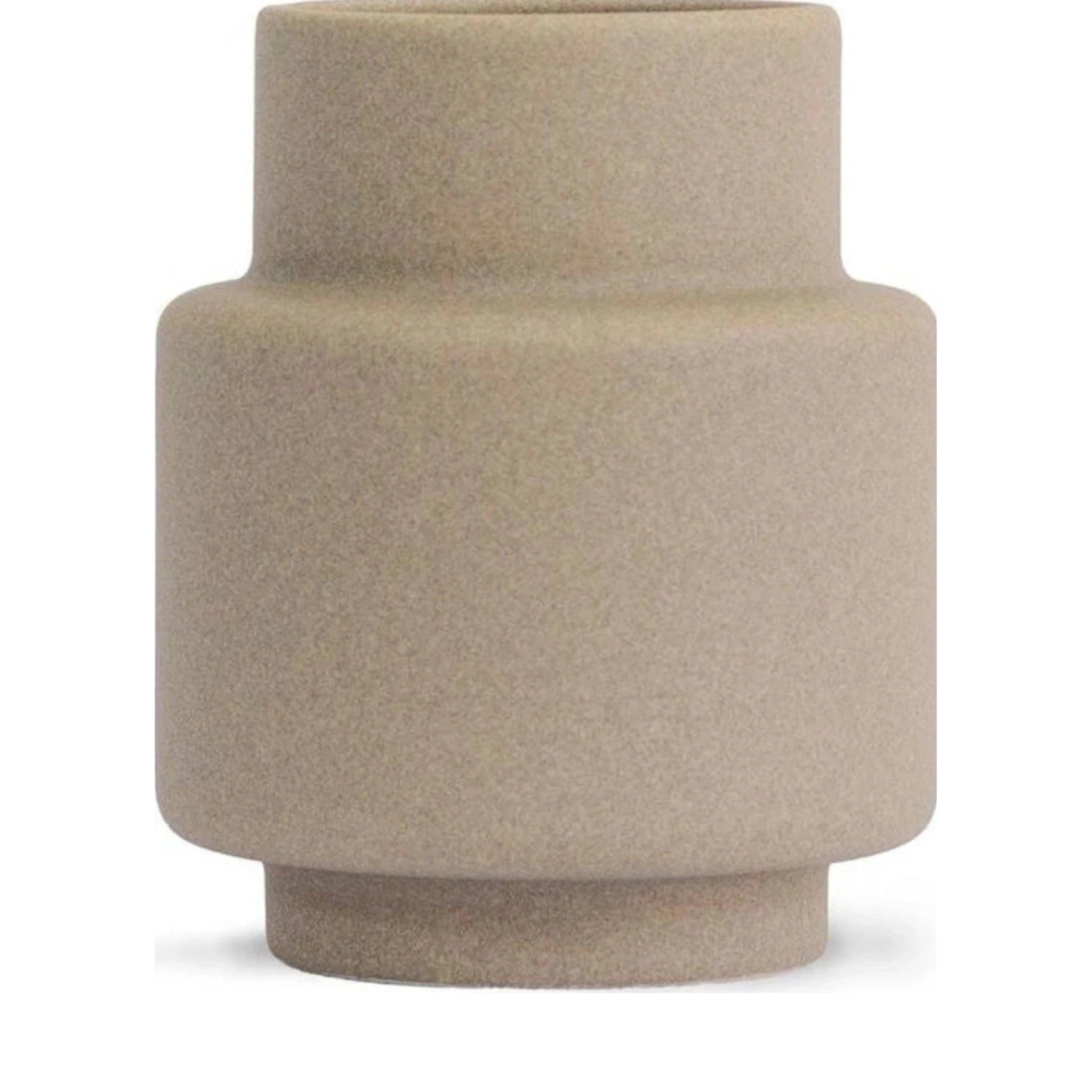 Ro Collection Hurricane Ceramic Vase Medium, Light Stone