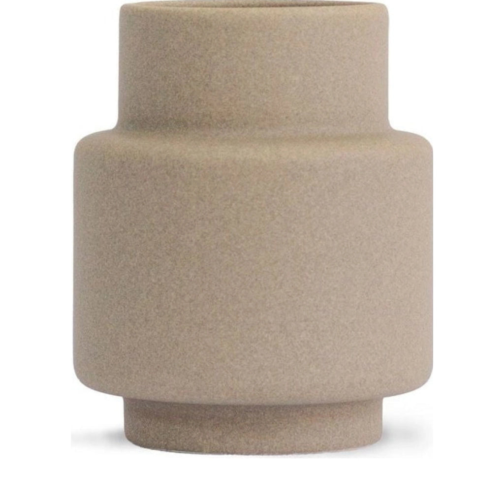 Ro Collection Hurricane Ceramic Vase Medium, Light Stone
