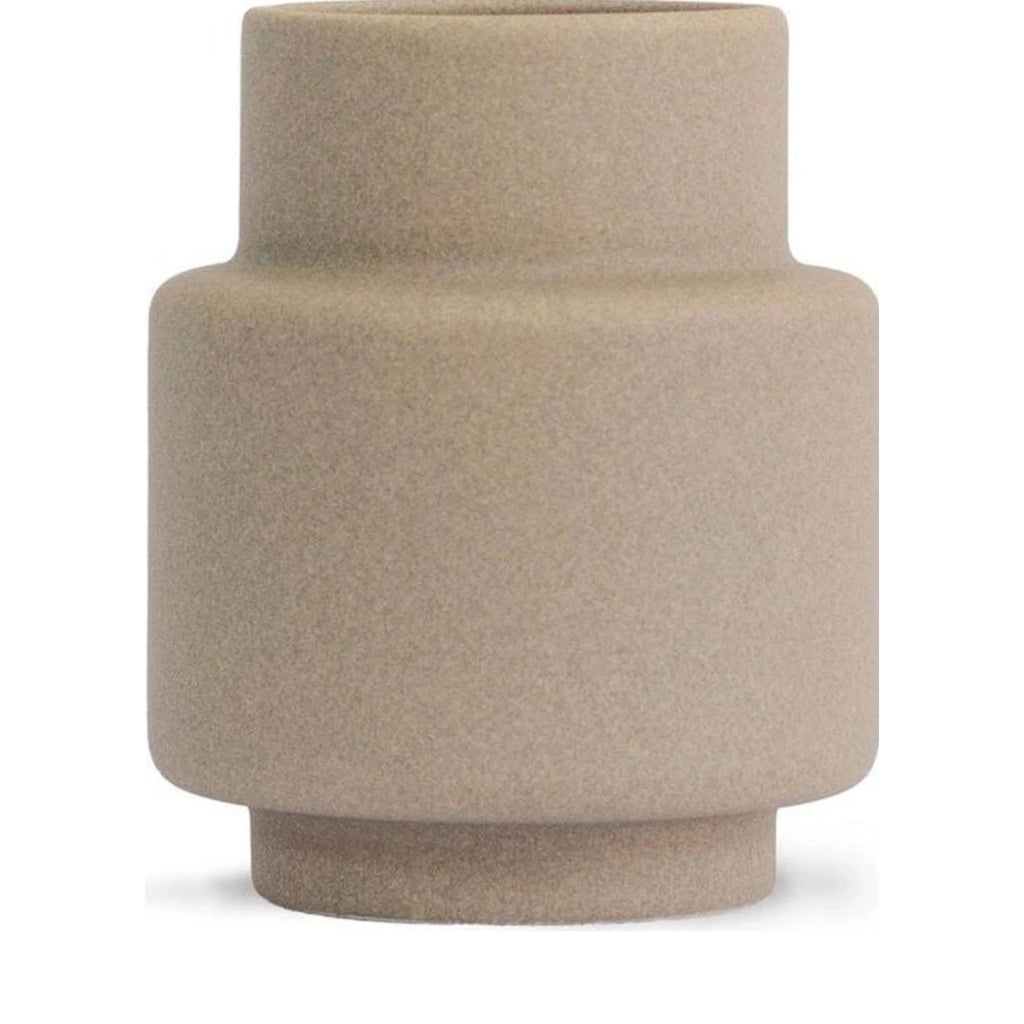 Ro Collection Hurricane Ceramic Vase Medium, Light Stone