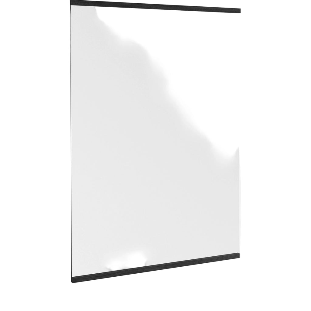 Moebe Black Rectangular Wall Mirror 101.8x70 cm - Minimalist Oak Design