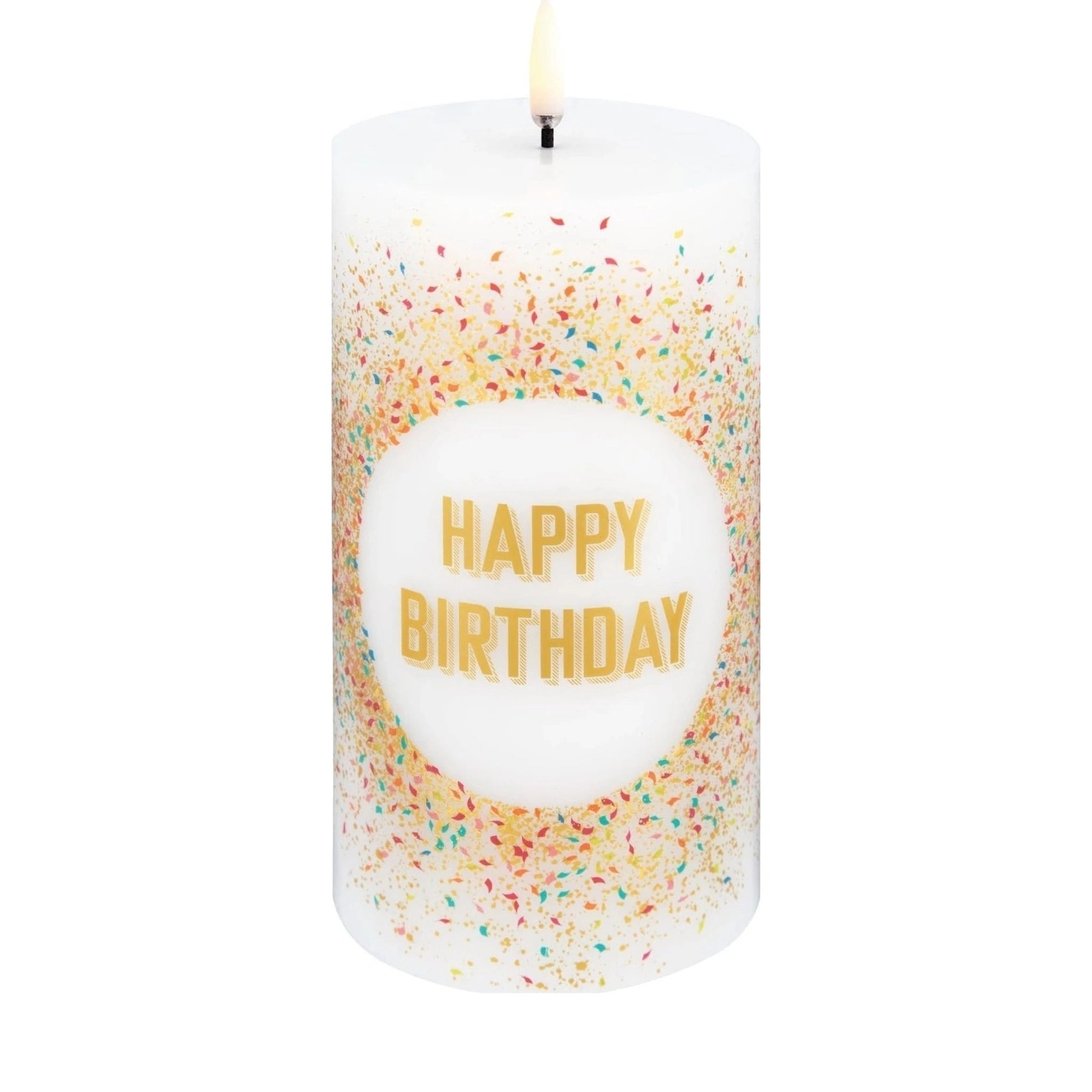 Uyuni Lighting Led Pillar Birthday Candle H 15 Cm, White