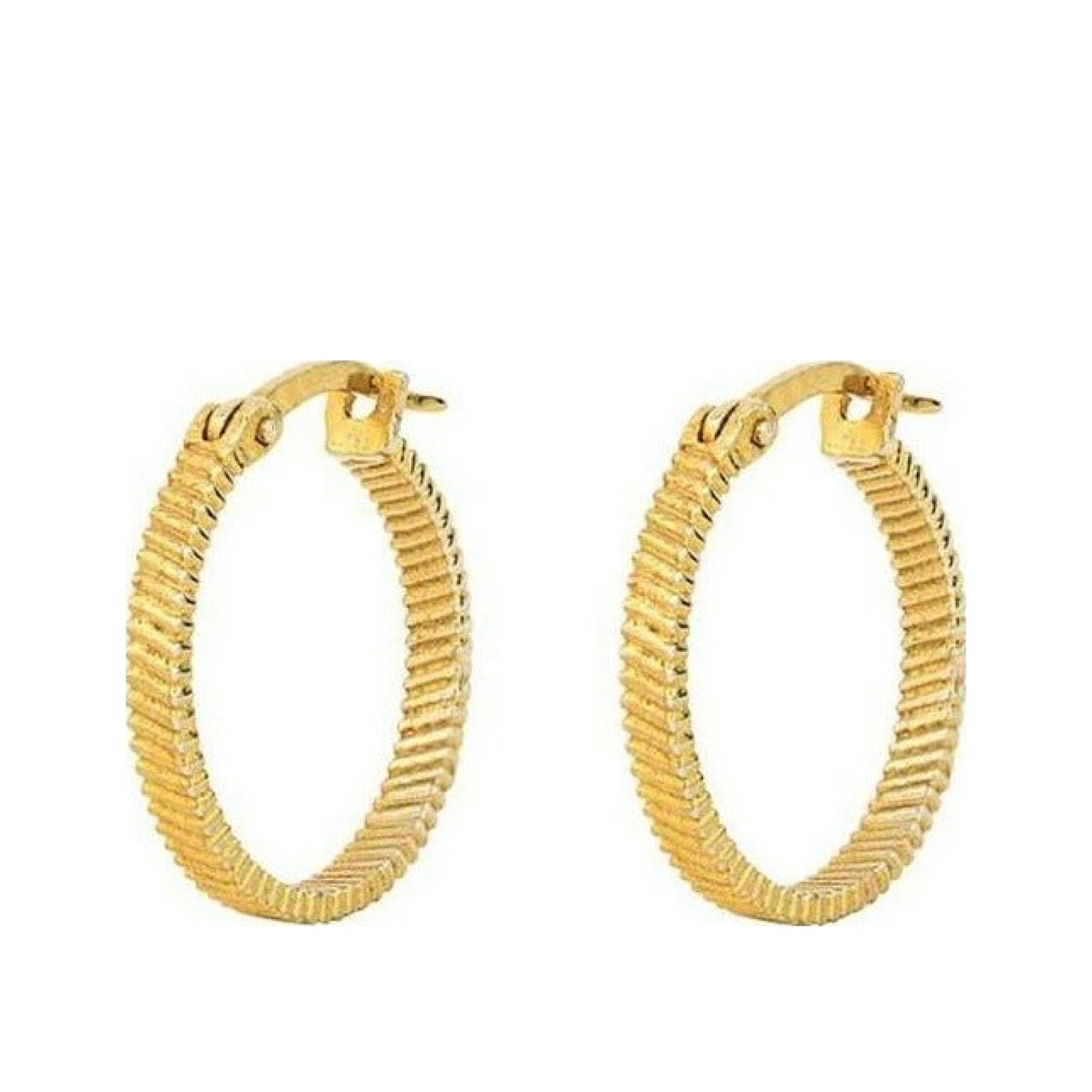 Vincent Fortune Plate Creol Earrings M Gold Plated