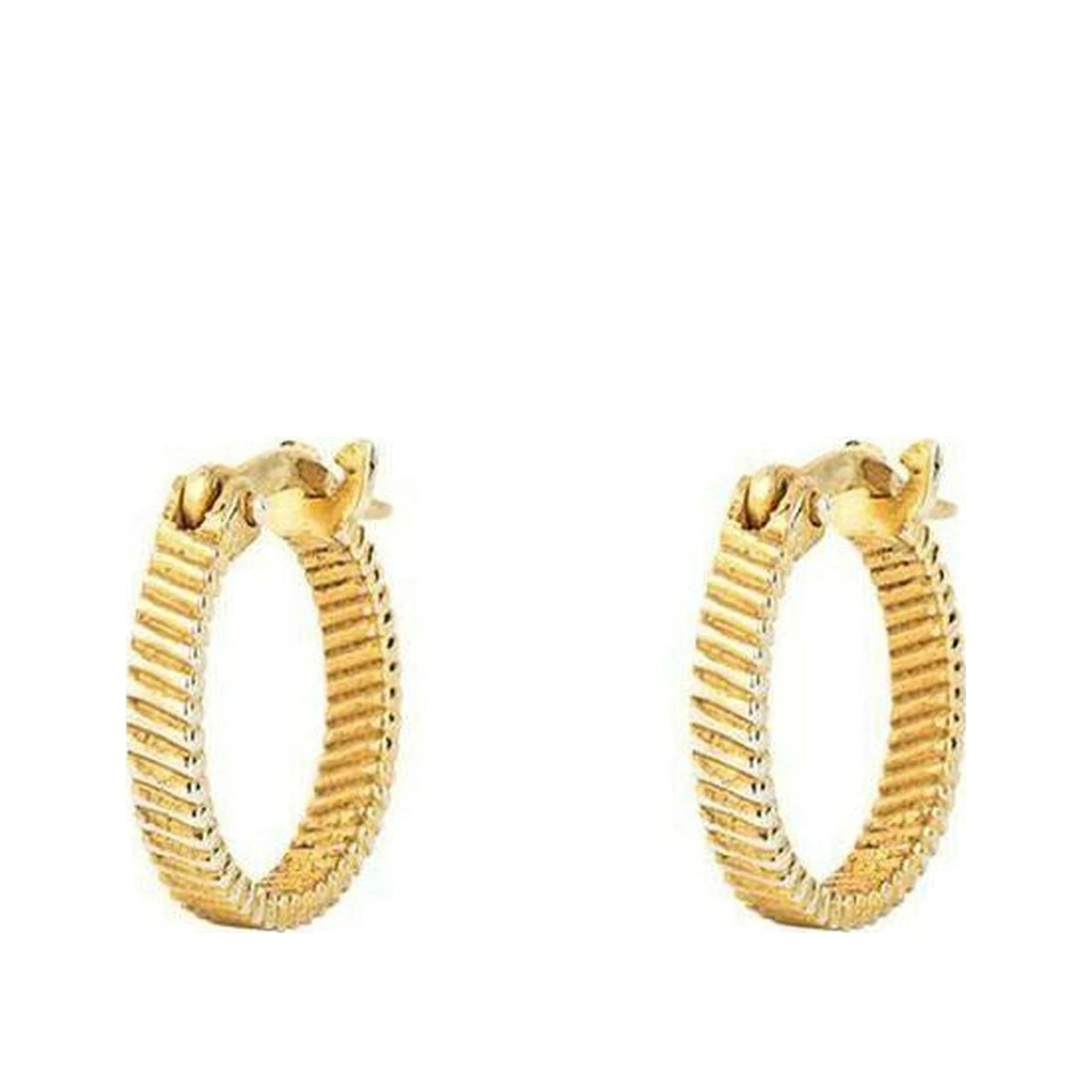 Vincent Fortune Plate Creol Earrings S Gold Plated