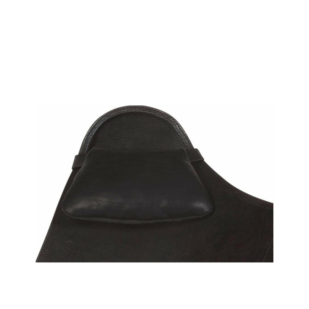 Cuero Pampa Soft Leather Cushion, Black
