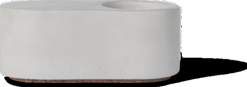 Spring Copenhagen Ovaali Candle Holder, White