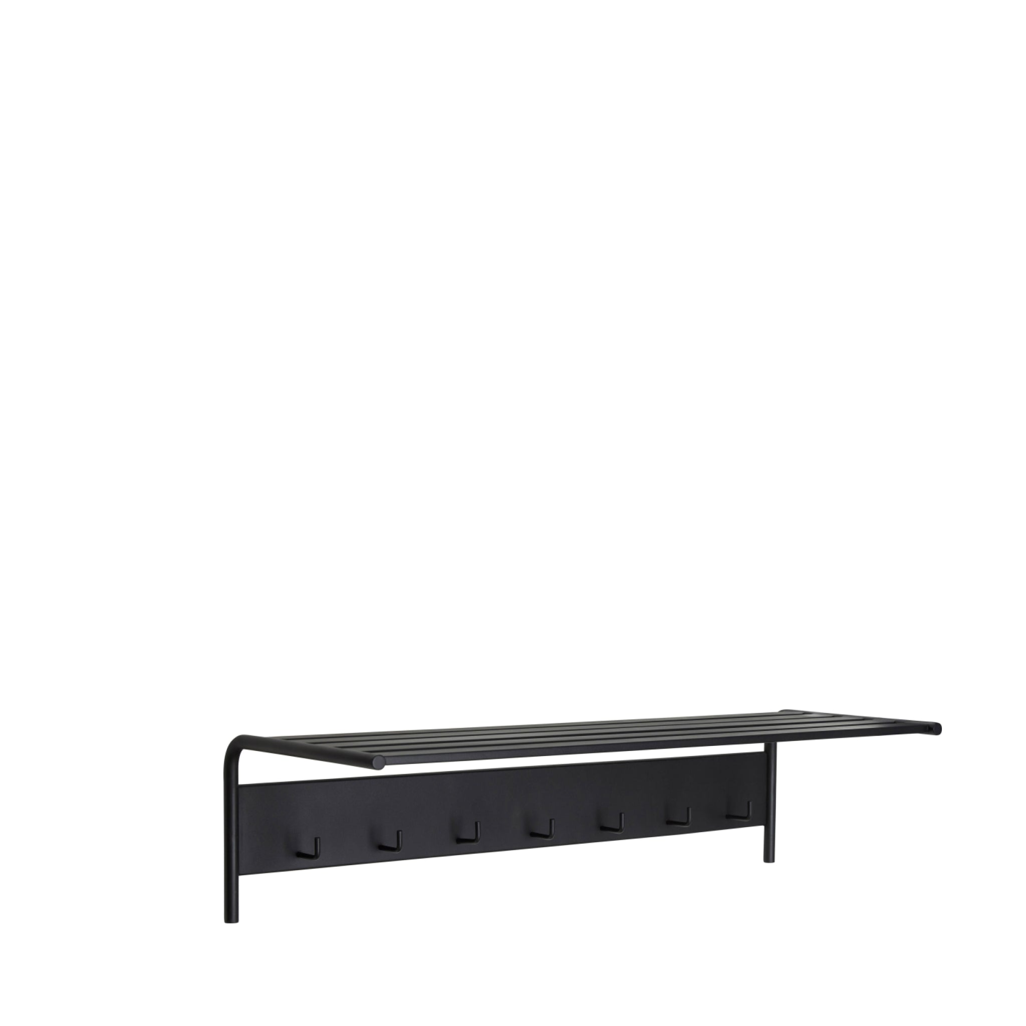 Hübsch Fusion Black Coat Rack & Hat Shelf - Stylish Space-Saving Solution
