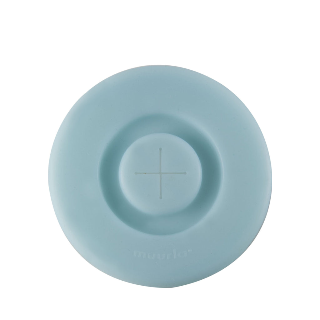 Muurla Silicone Take A Way Silicone Lid With Hole For A Straw, Light Blue