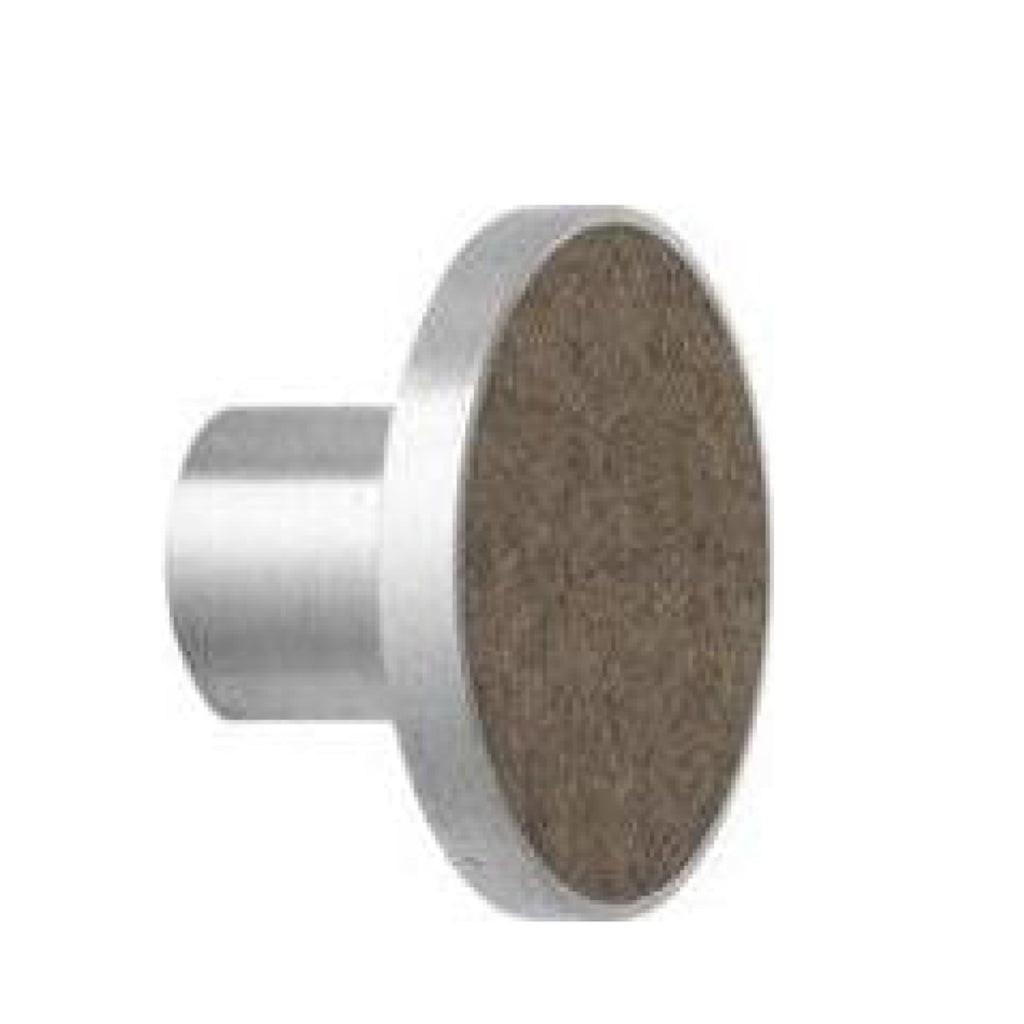 Ferm Living Hook Stainless Steel , Brown Marble ø4 Cm