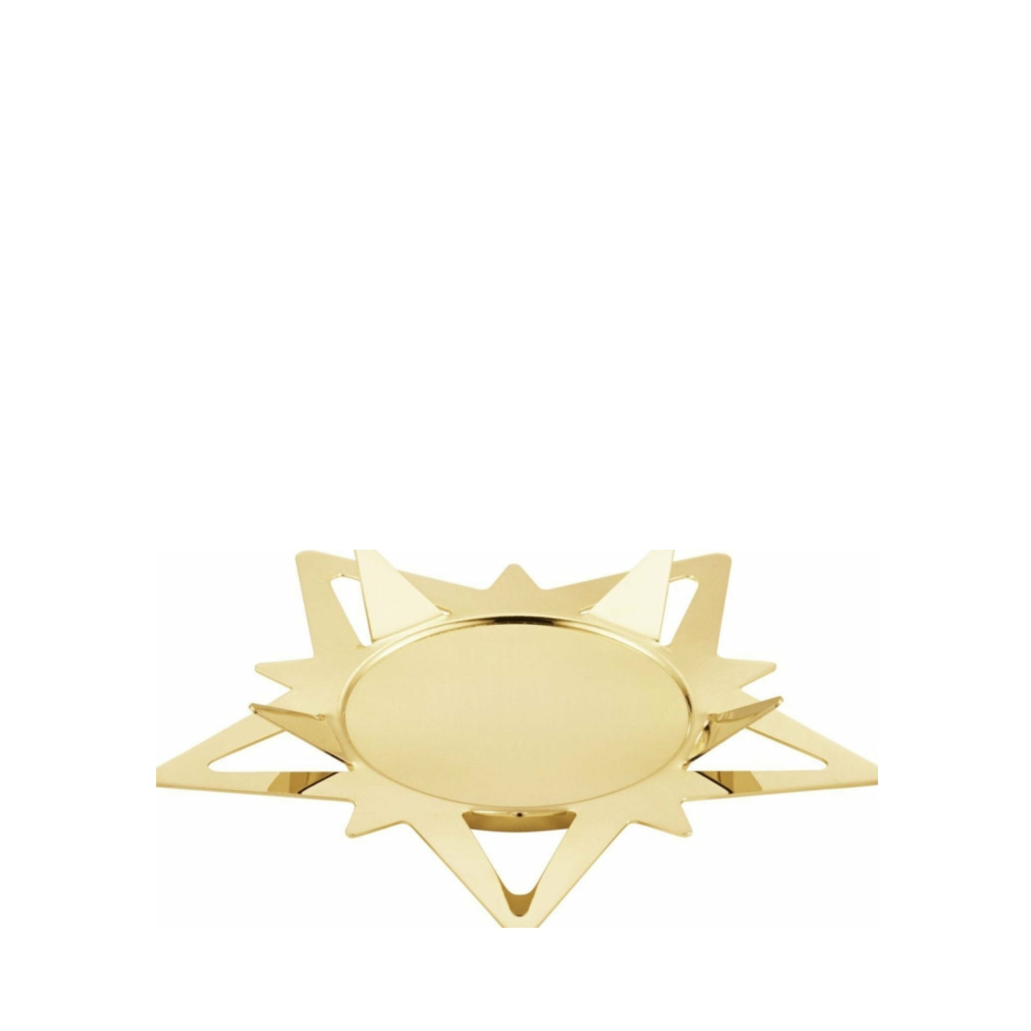 Georg Jensen Classic Christmas Star Candle Holder For Block Candles, Gold Plated