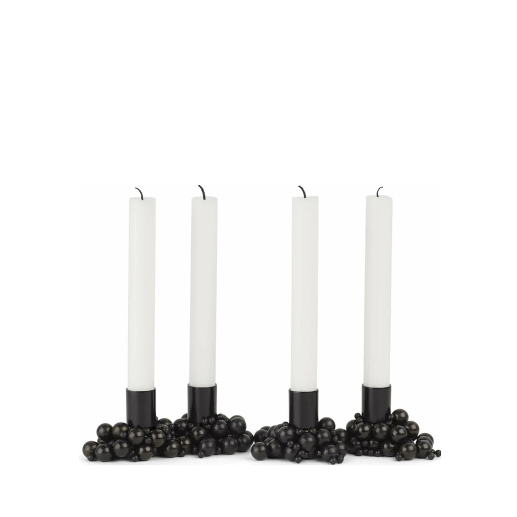 Gejst MOLEKYL Black Candle Holder Set 4pcs — 3.3 cm Magnetic Design