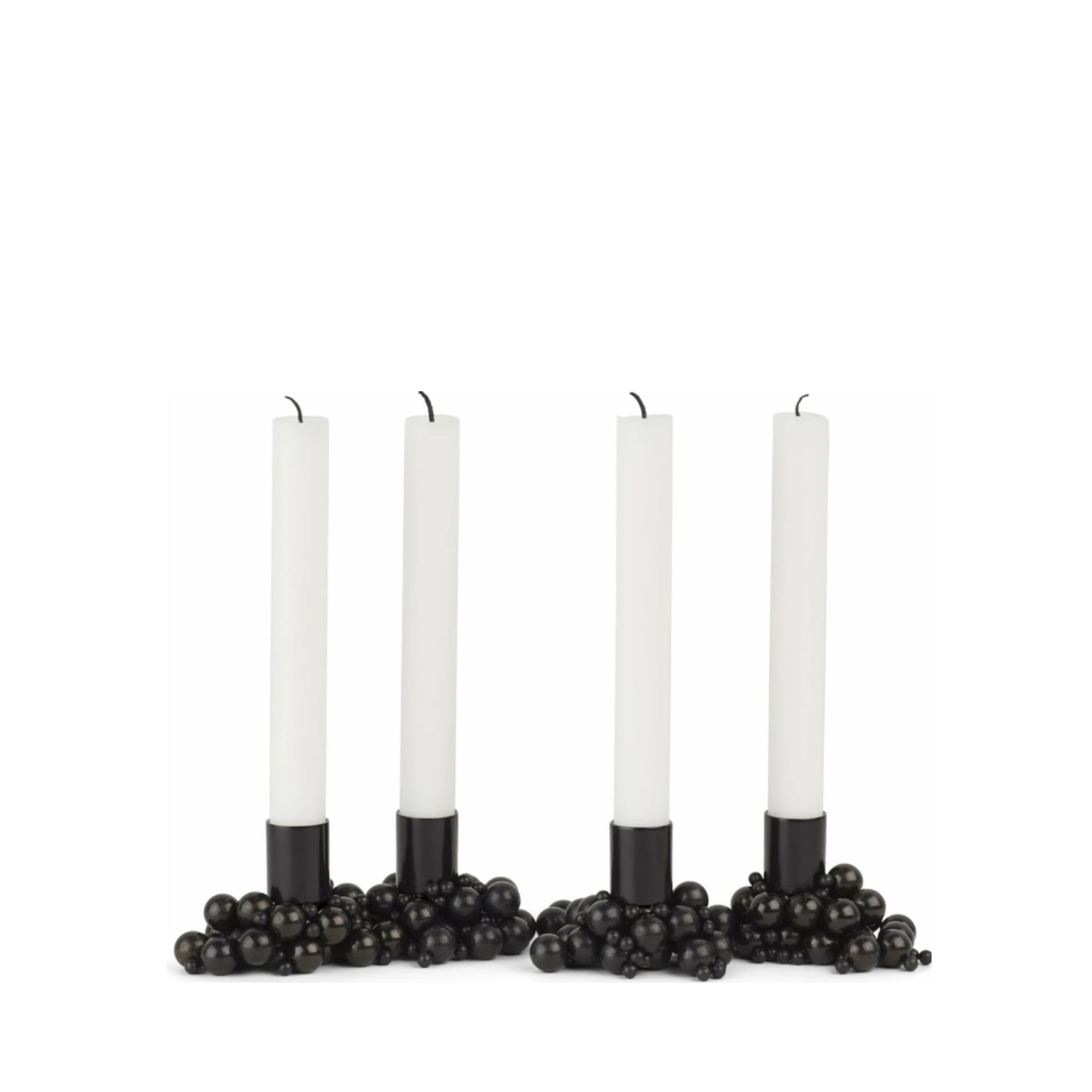 Gejst MOLEKYL Black Candle Holder Set 4pcs — 3.3 cm Magnetic Design