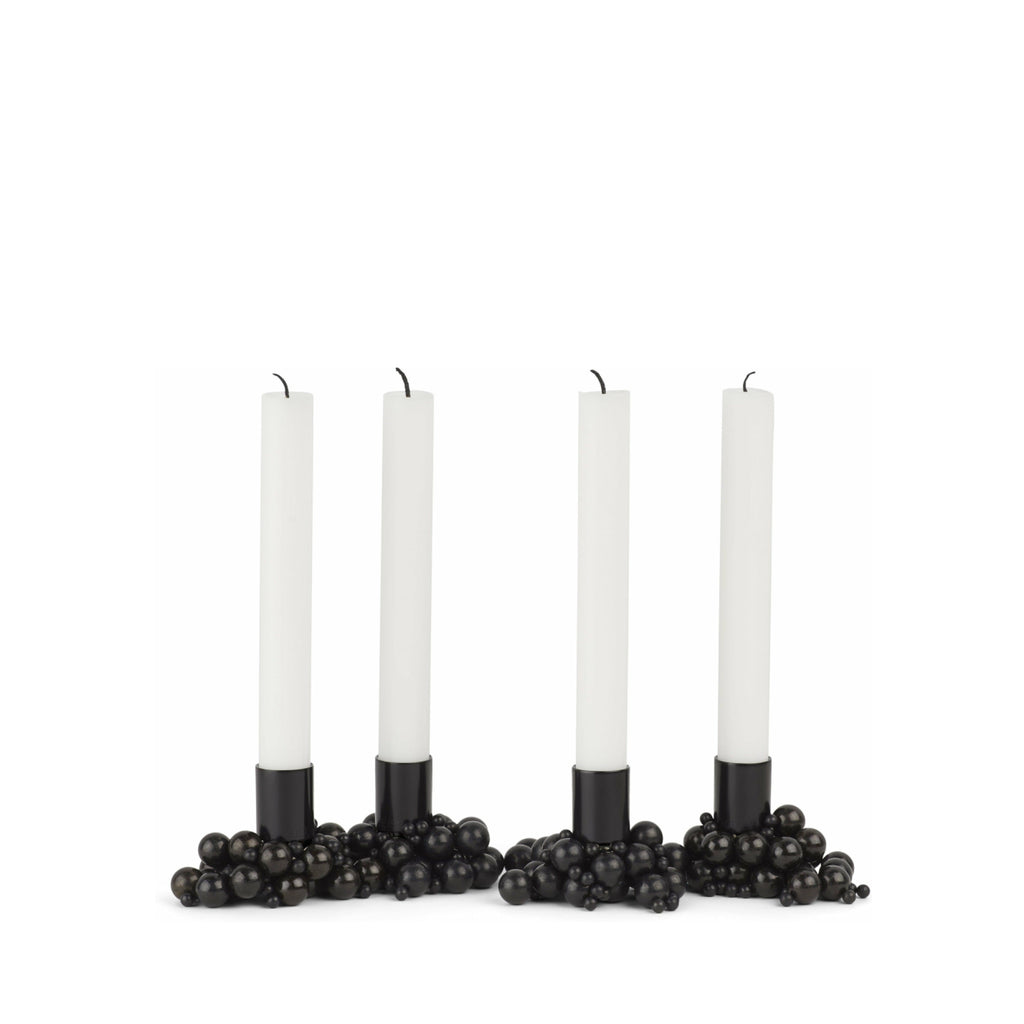 Gejst Molekyl Black Candle Holder Set 4pcs — 3.3 Cm Magnetic Design
