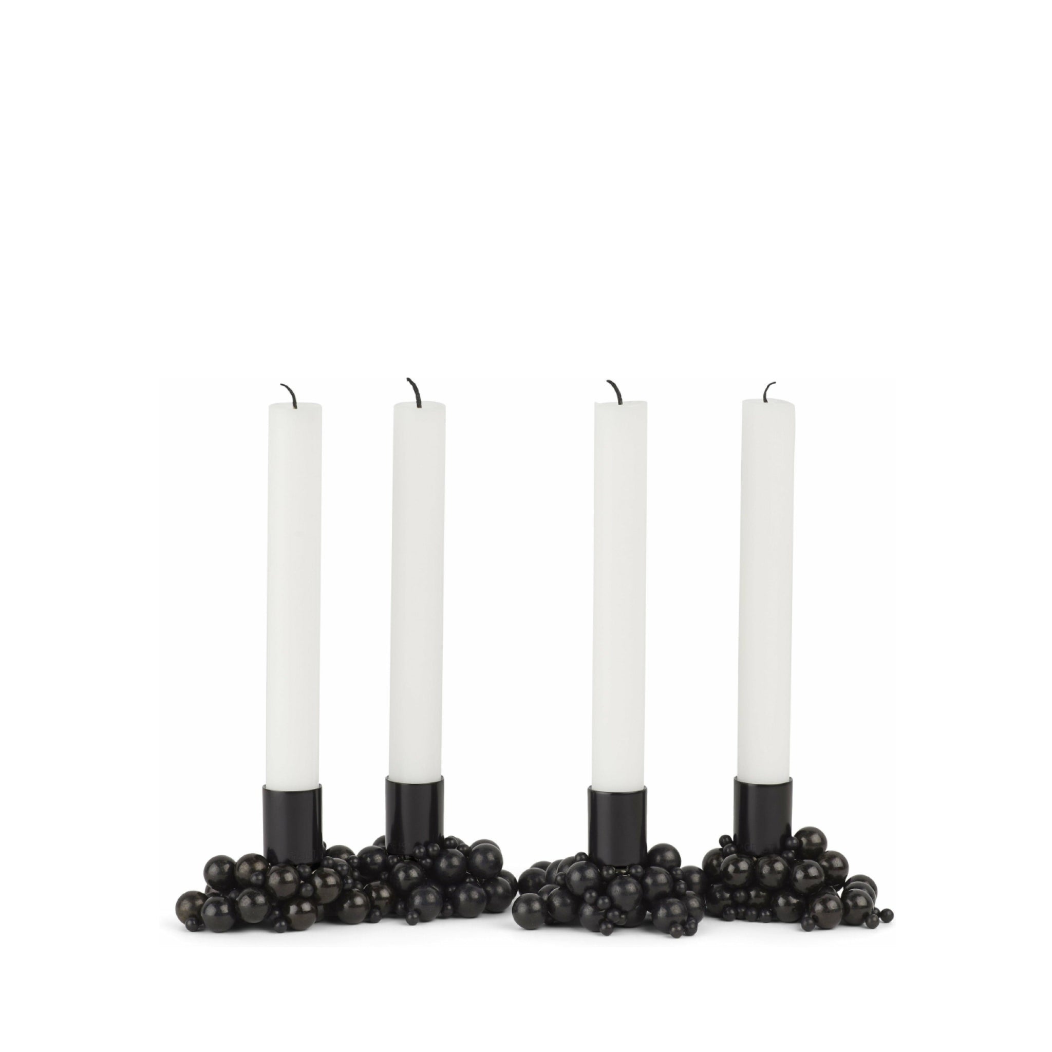 Gejst Molekyl Black Candle Holder Set 4pcs — 3.3 Cm Magnetic Design