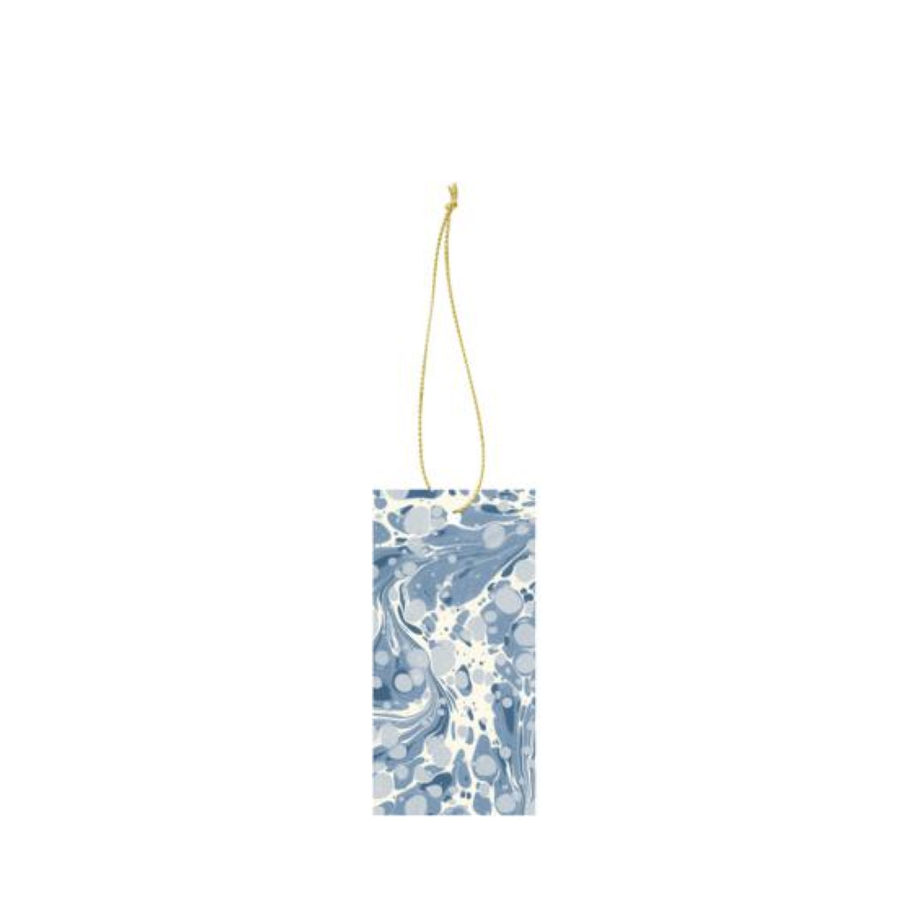 Ferm Living Marbling Gift Tag, Dusty Blue