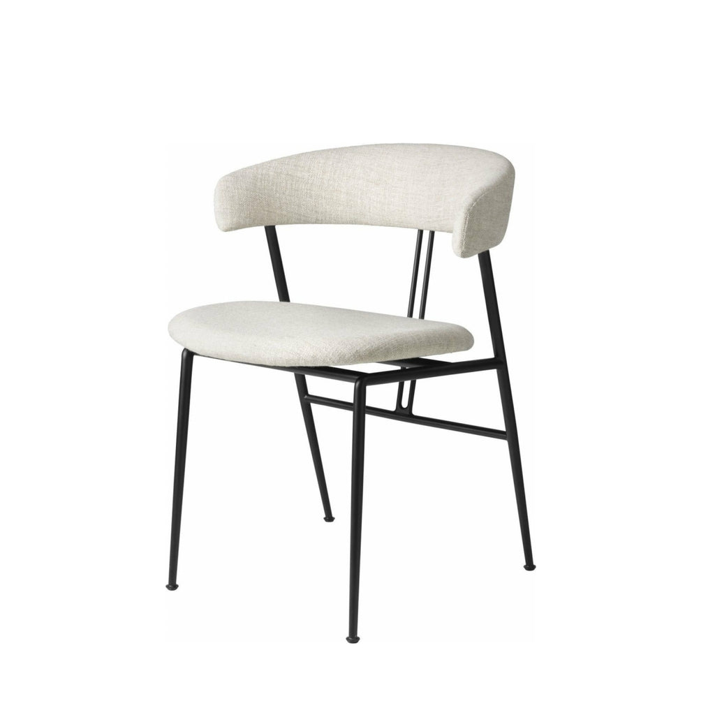 Gubi Violin Dining Chair Fully Upholstered, Svevo (002)