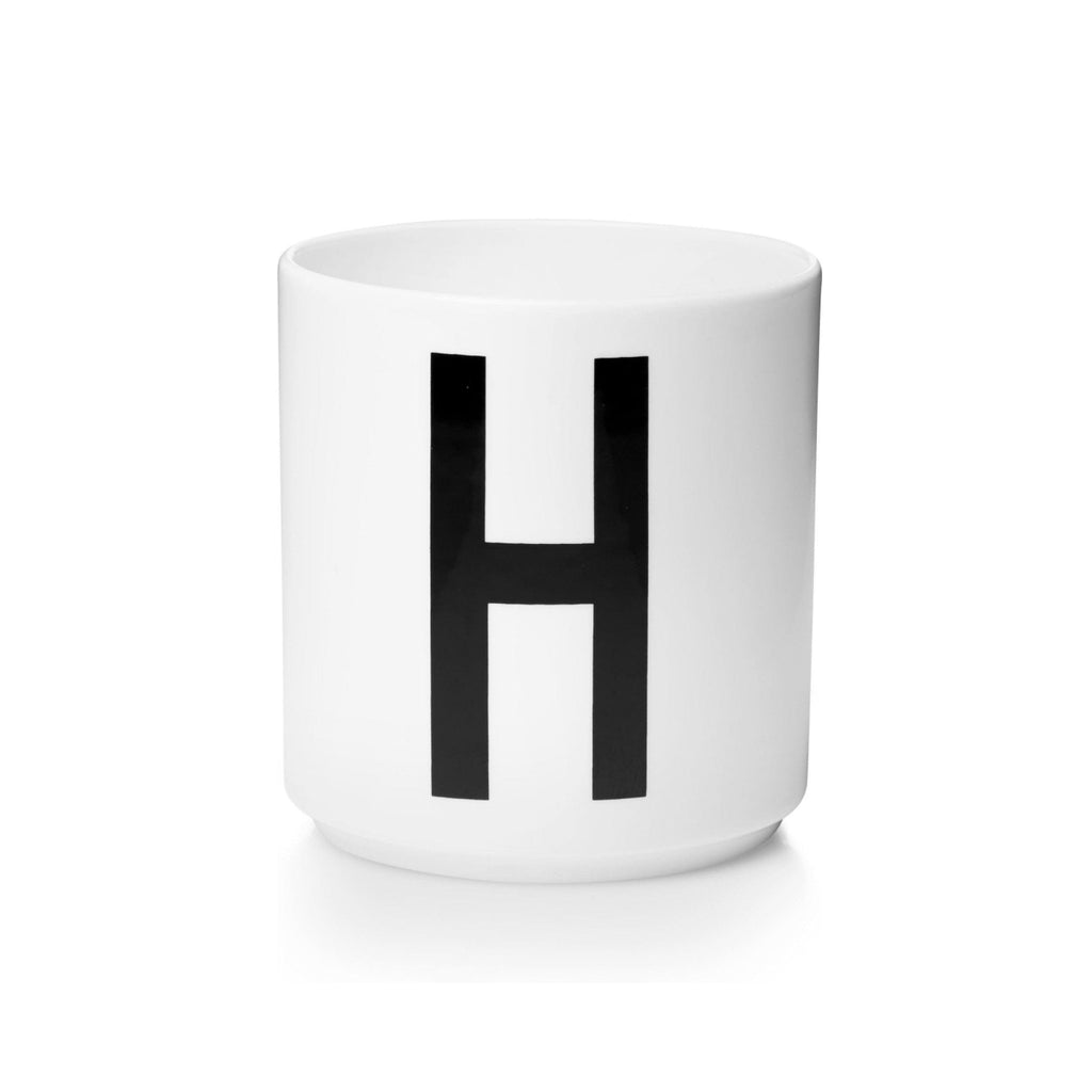 Design Letters Personal Porcelain MUG A-Z, White, H