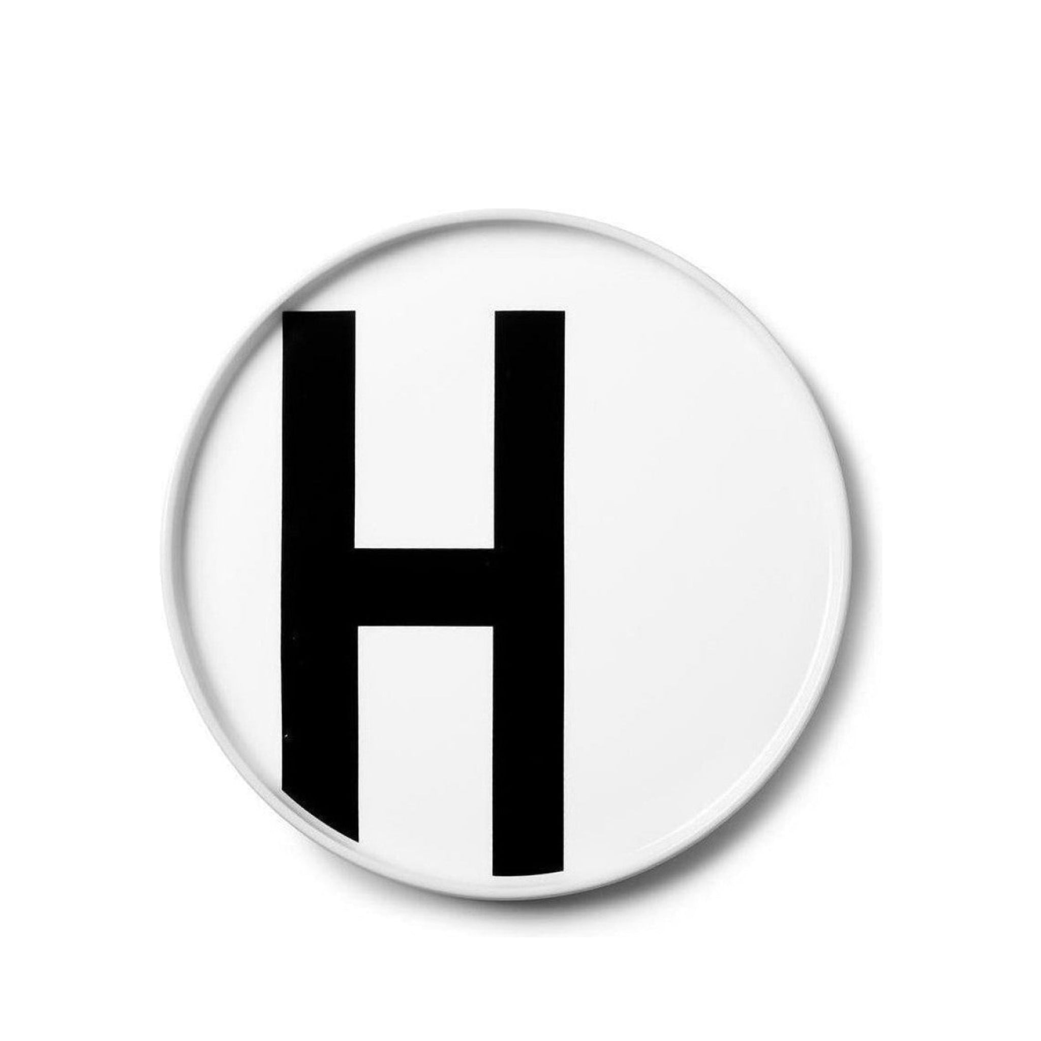 Design Letters Personal Porcelain Plate A-Z, H