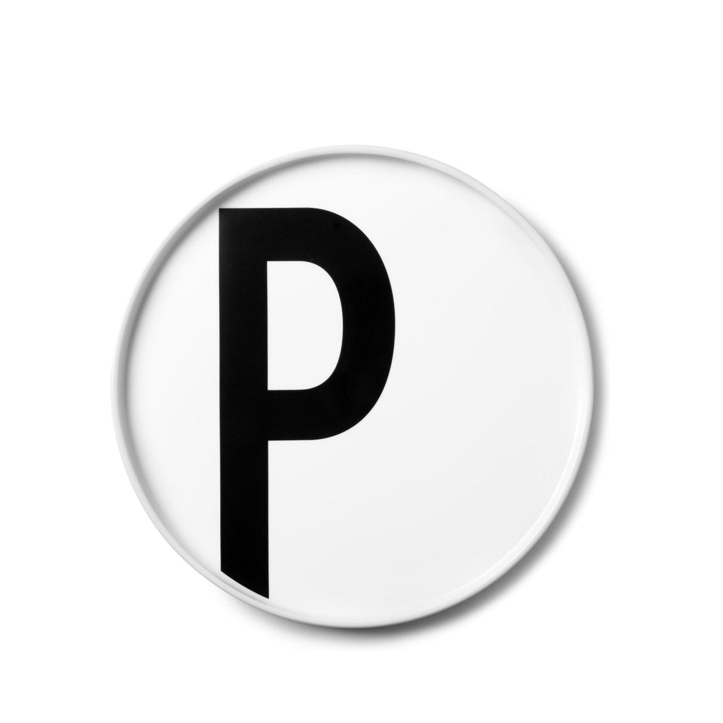 Design Letters Personal Porcelain Plate A-Z, P