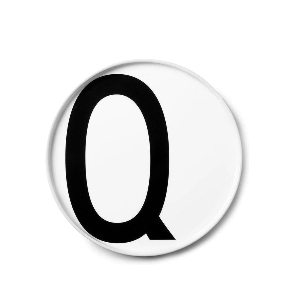 Design Letters Personal Porcelain Plate A-Z, Q