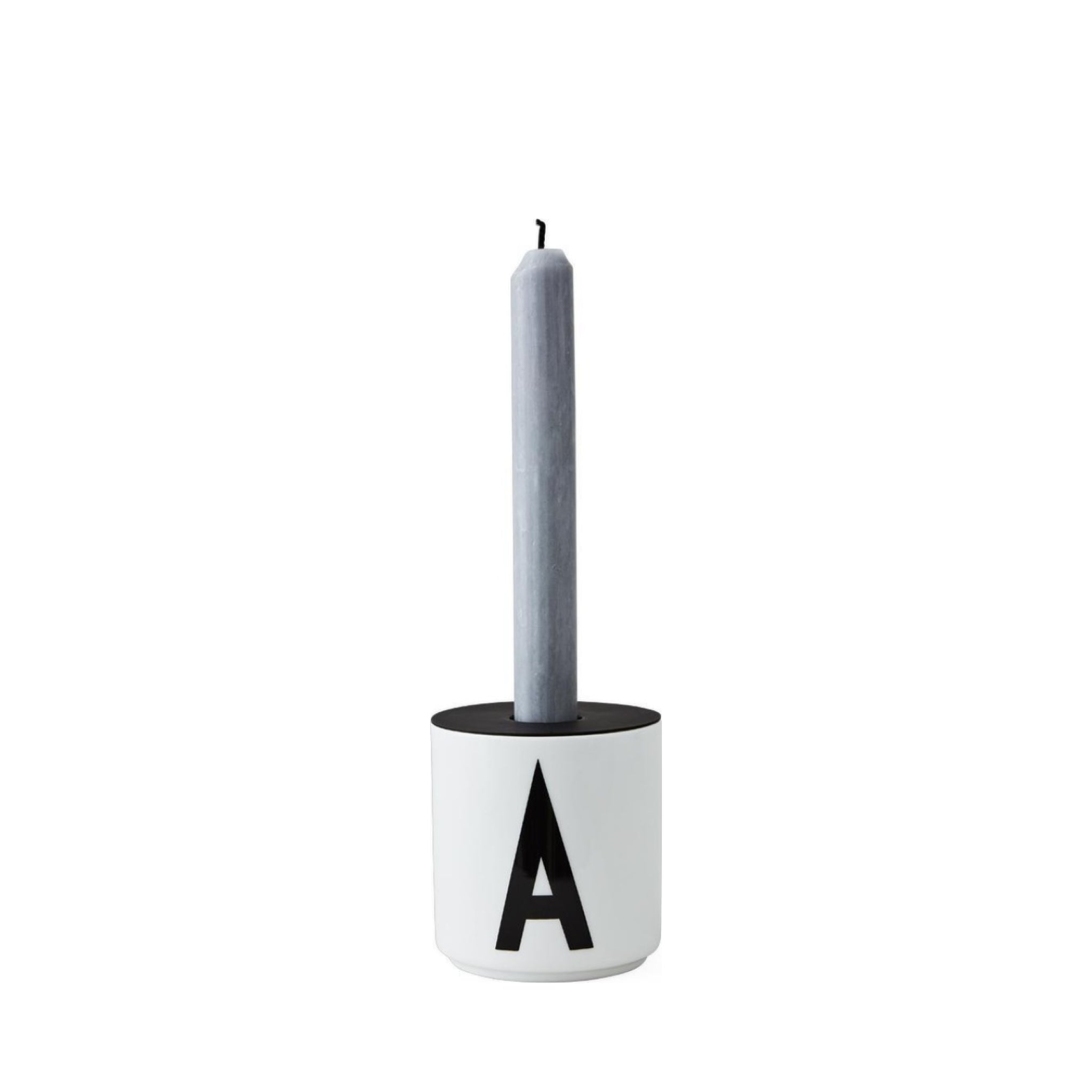 Design Letters Candle Keeps Insert for Abc Cups, Black