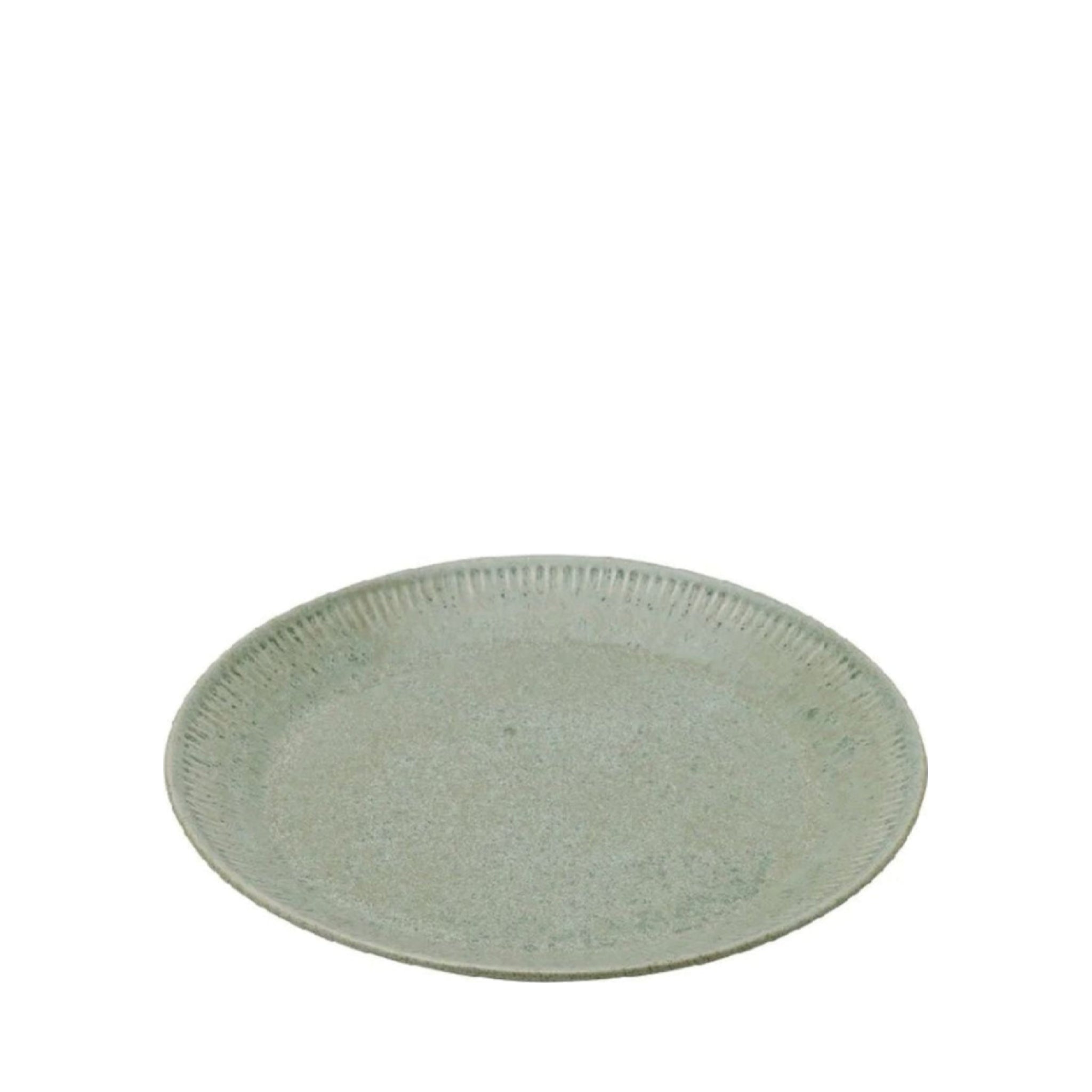 Knabstrup Keramik plate Ø 22 cm, olive green