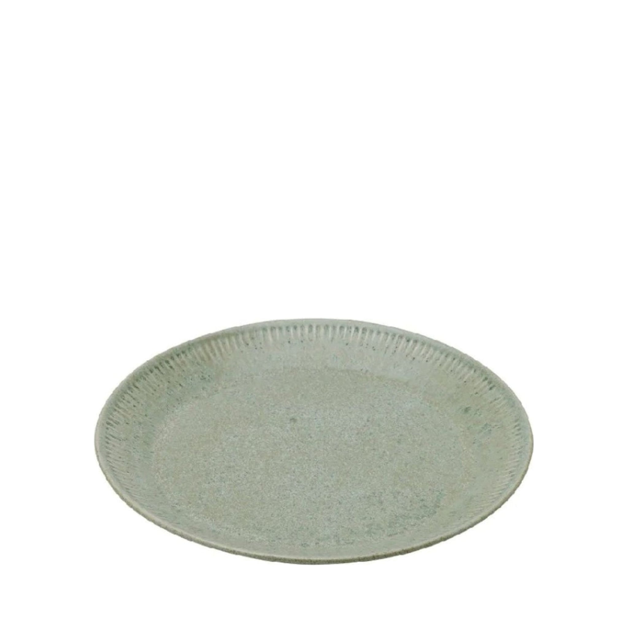 Knabstrup Keramik plate Ø 22 cm, olive green