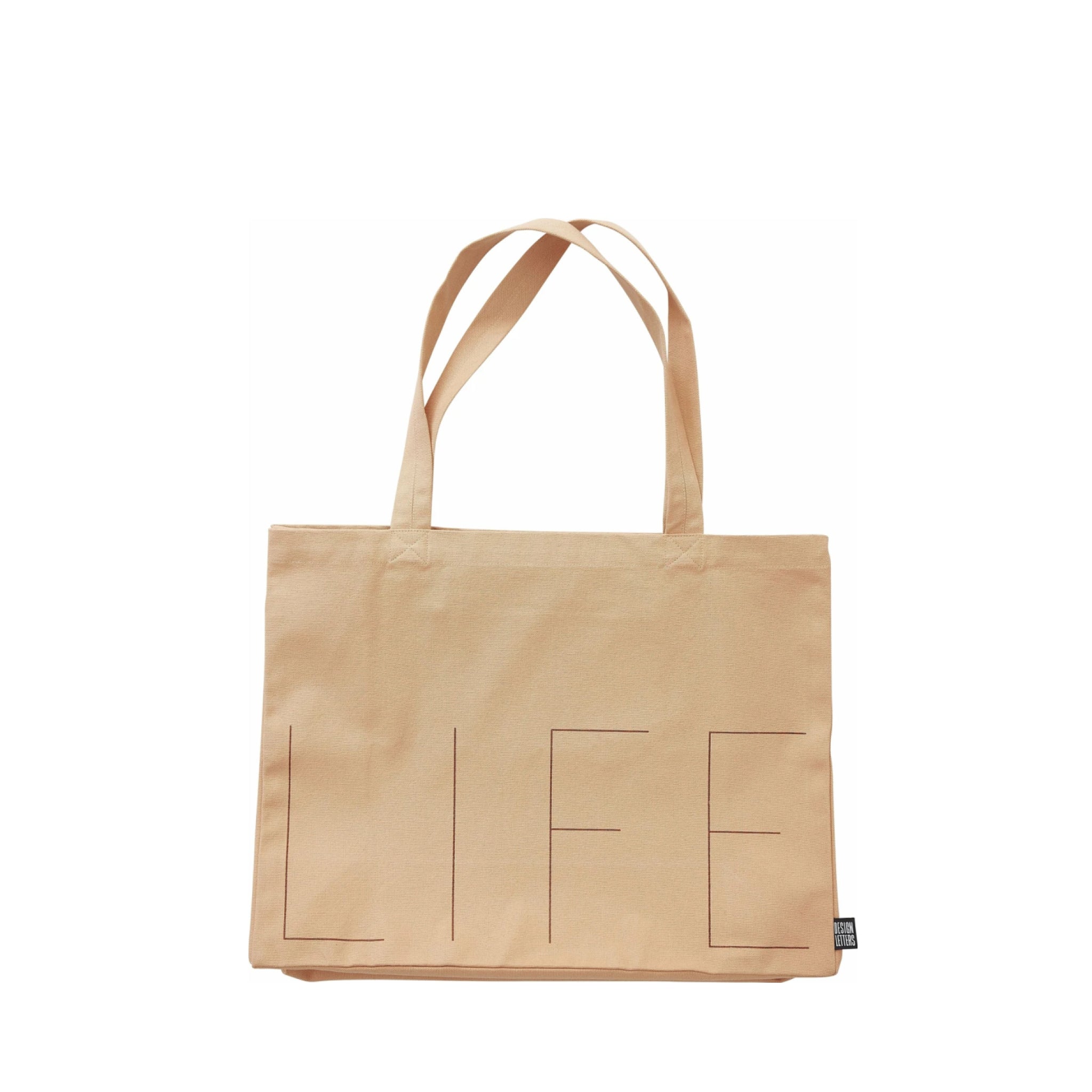 Design Letters Life Carrying Bag, Peach
