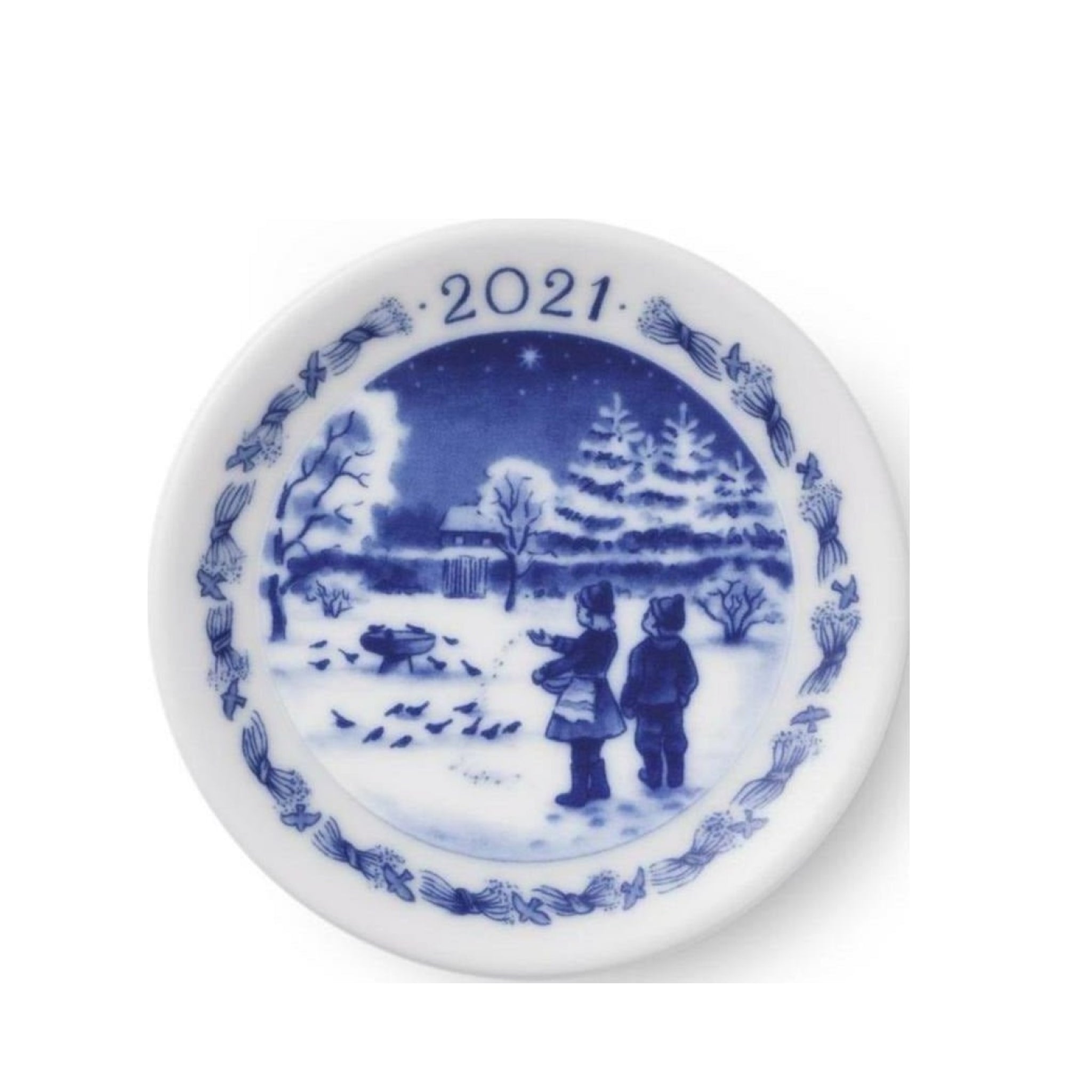 Royal Copenhagen Christmas Plaque, ø 8 Cm